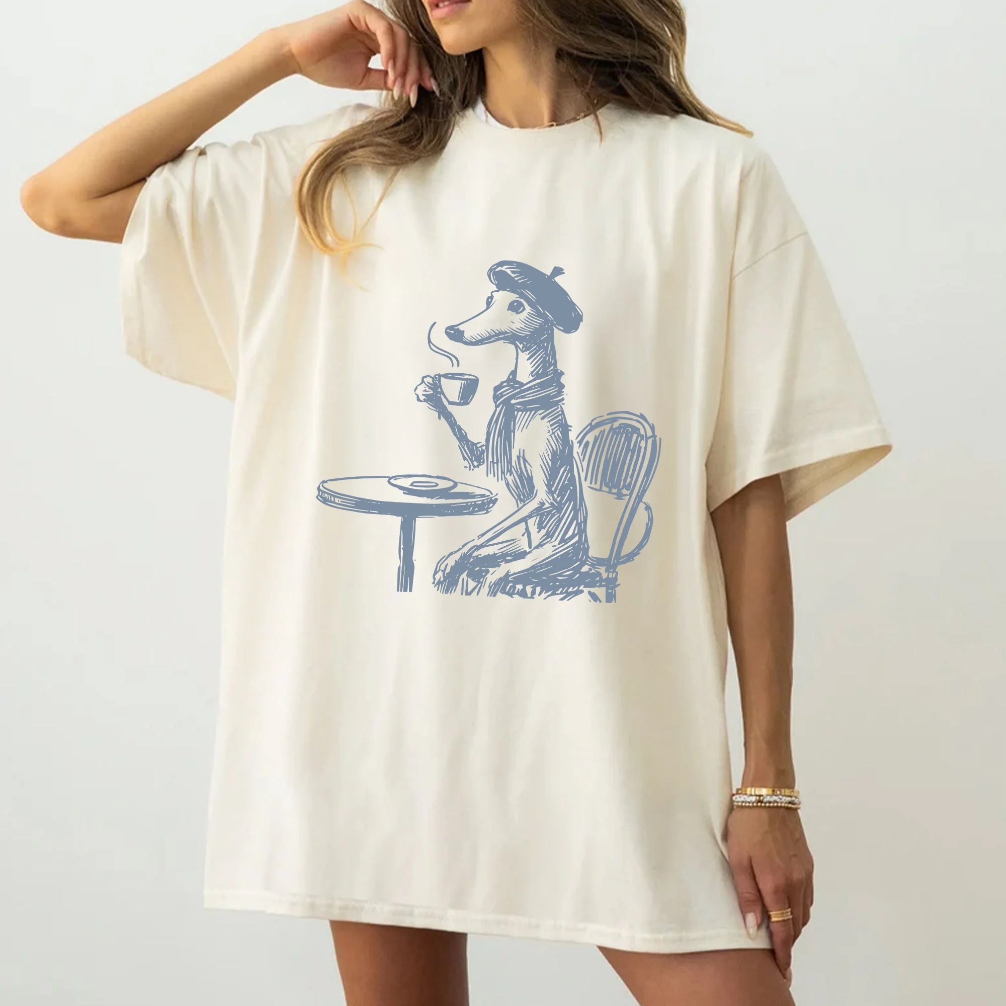 Whippet Italian Greyhound T-Shirt, Greyhound Shirt, Iggy Paris Tee, Whippet France Shirt, Pet Lover Shirt, Greyhound Mom Dad Gift