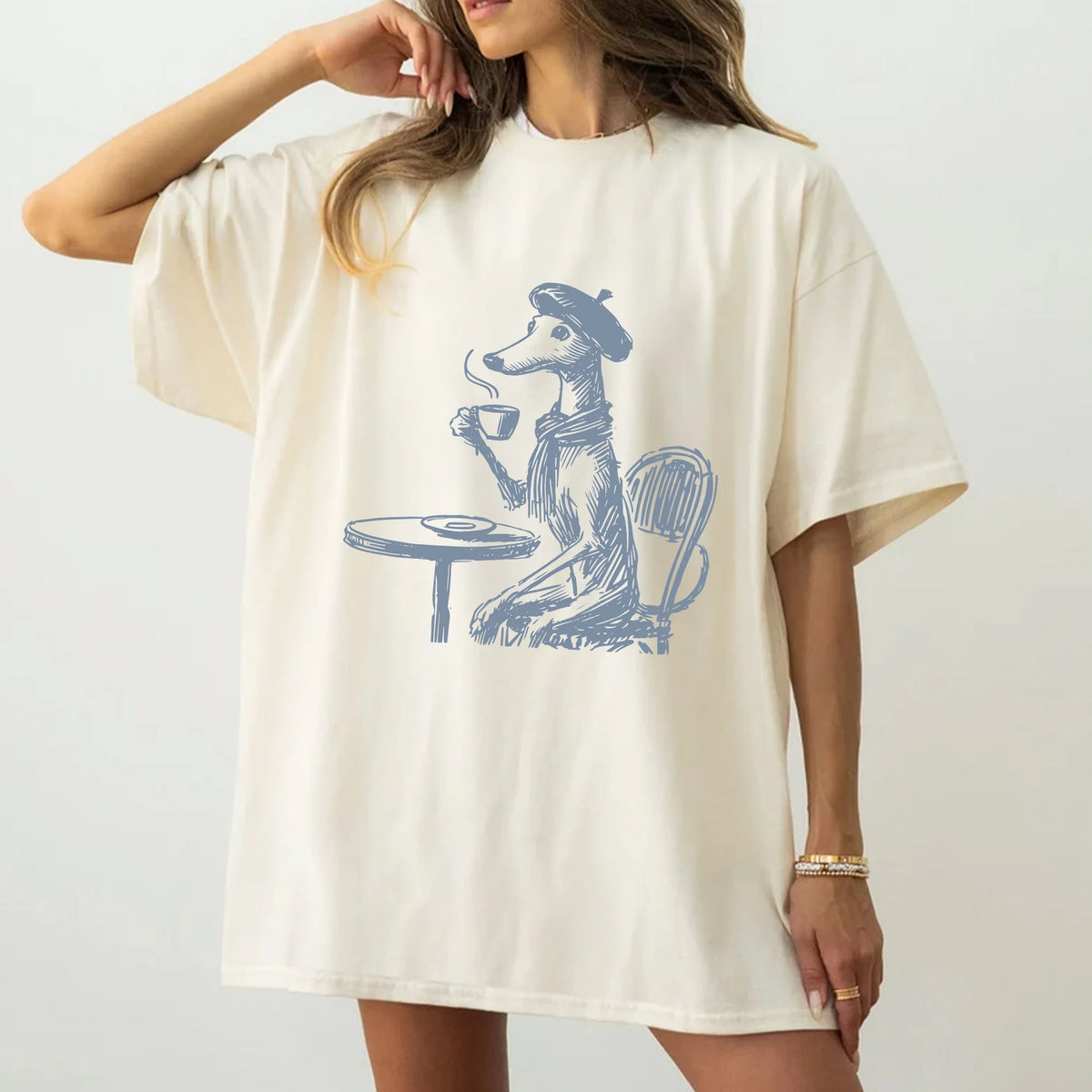 Whippet Italian Greyhound T-Shirt, Greyhound Shirt, Iggy Paris Tee, Whippet France Shirt, Pet Lover Shirt, Greyhound Mom Dad Gift