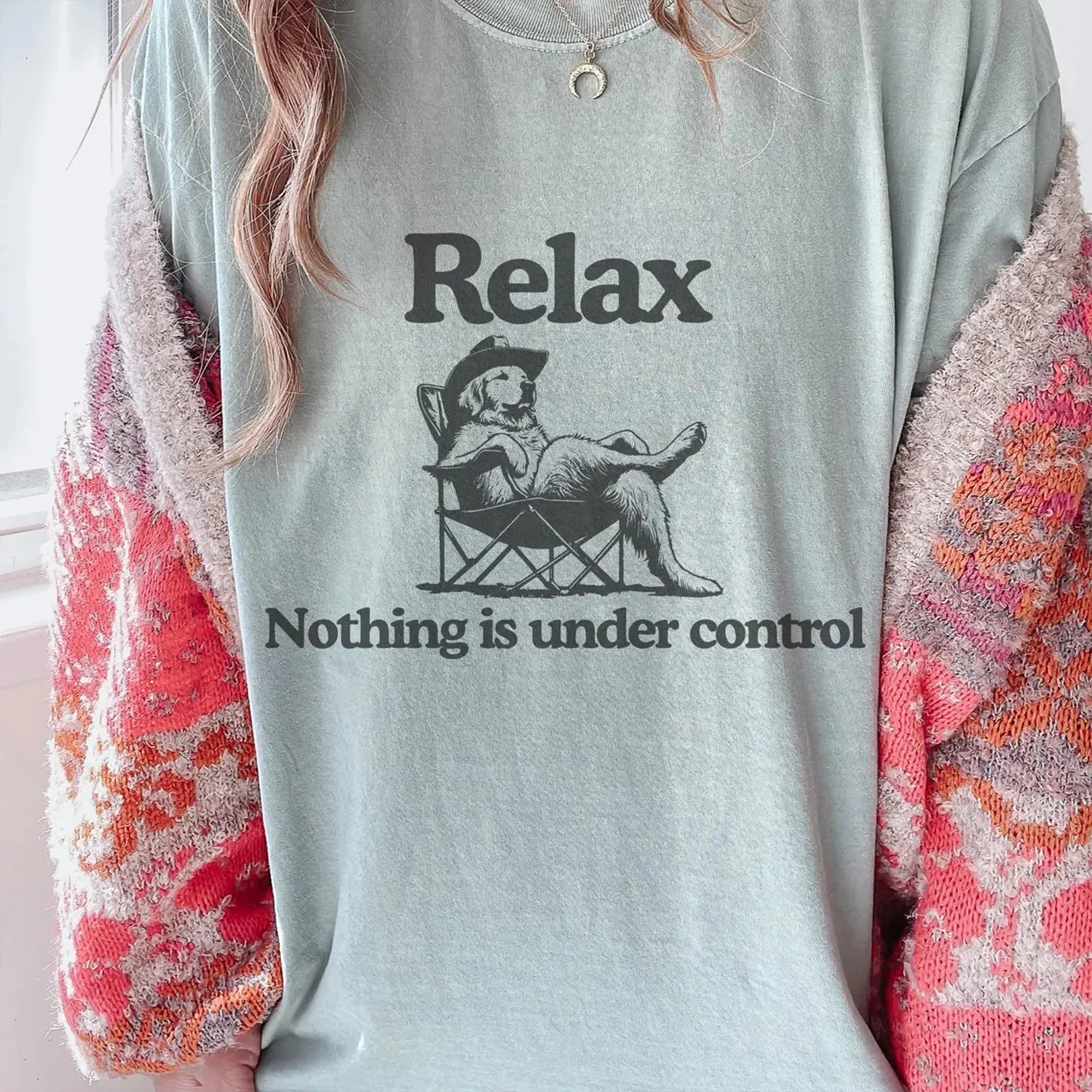 Chill Golden Retriever Vintage T-Shirt - Relax Nothing Is Under Control Golden Retriever Tee, Golden Mom Tee, Golden Dad Shirt, Goldie Dog T