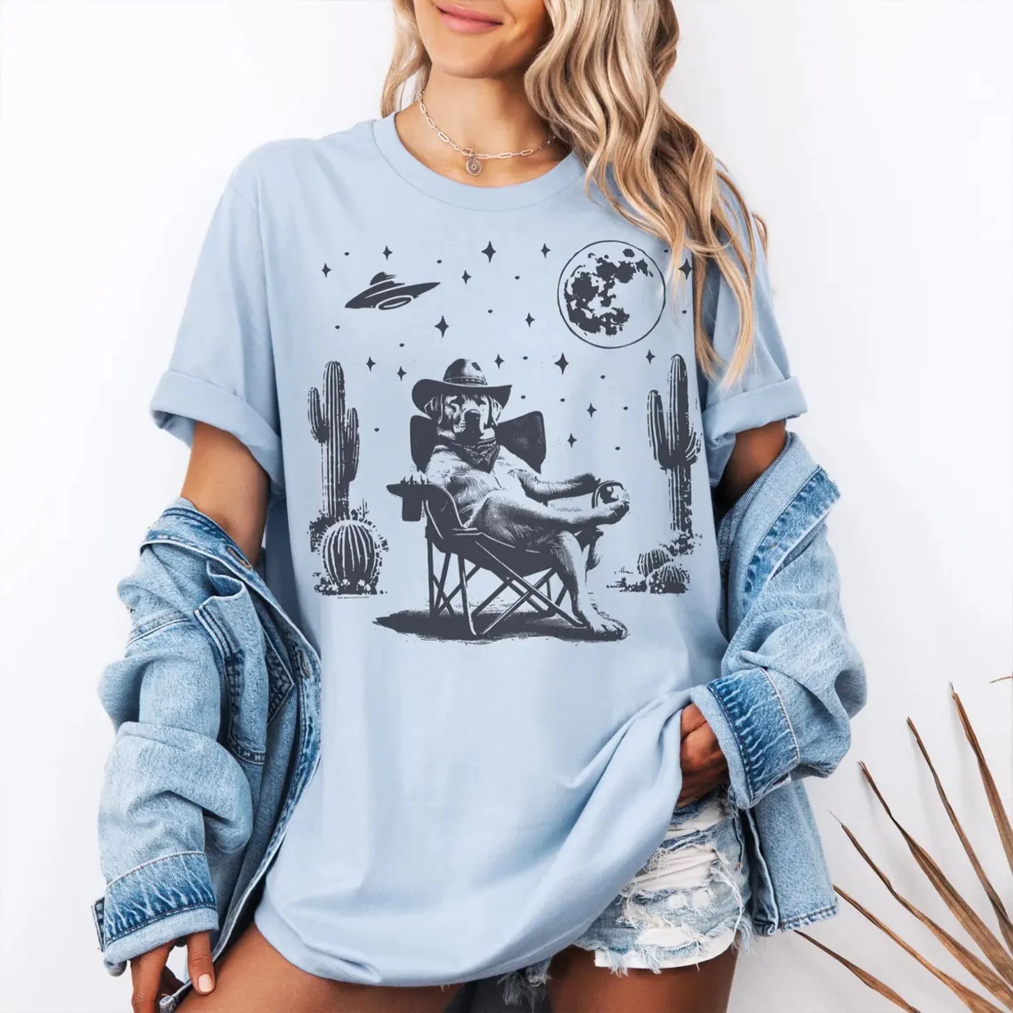 Labrador Retriever, Vintage Dog Shirt, UFO Western Shirt, Retro T-Shirt, Cowboy Dog TShirt, Lab Mom, Lab Dad, Labrador Gift, Labrador Owner