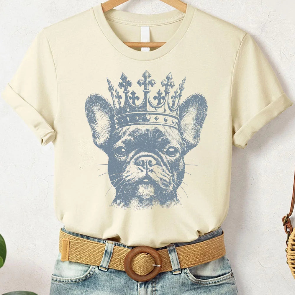 French Bulldog Comfort Colors Shirt, King Frenchie, Vintage Dog Shirt, Crown Frenchie T-shirt, Dog Mom, Dog Dad, Dog Shirt, Funny Dog TShirt