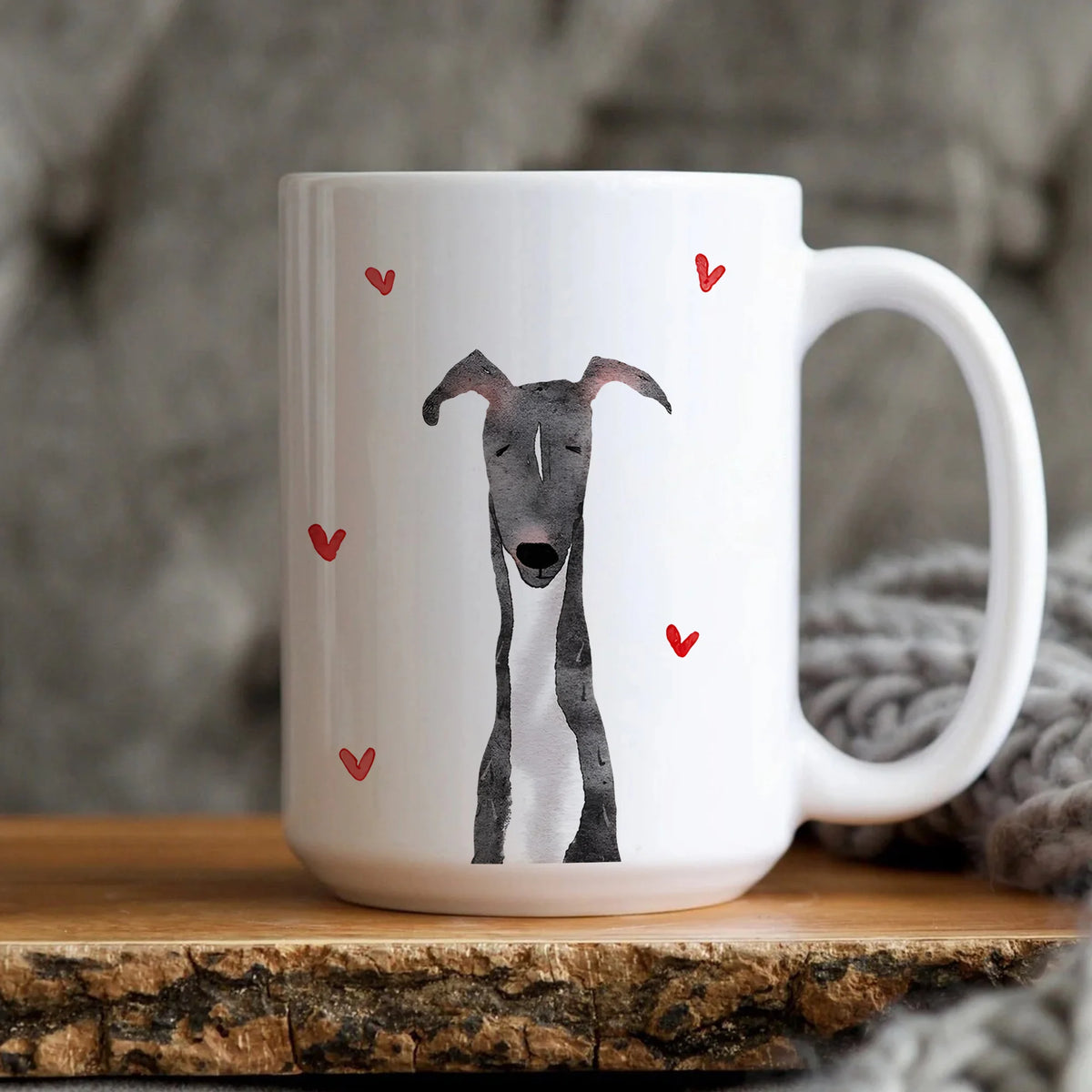 Greyhound Mug, Whippet Dog Coffee Mug, Greyhound Lover Gift, Whippet Mom Gift, Mothers Day Gift, Valentines Day Mug, Custom Greyhound Gift