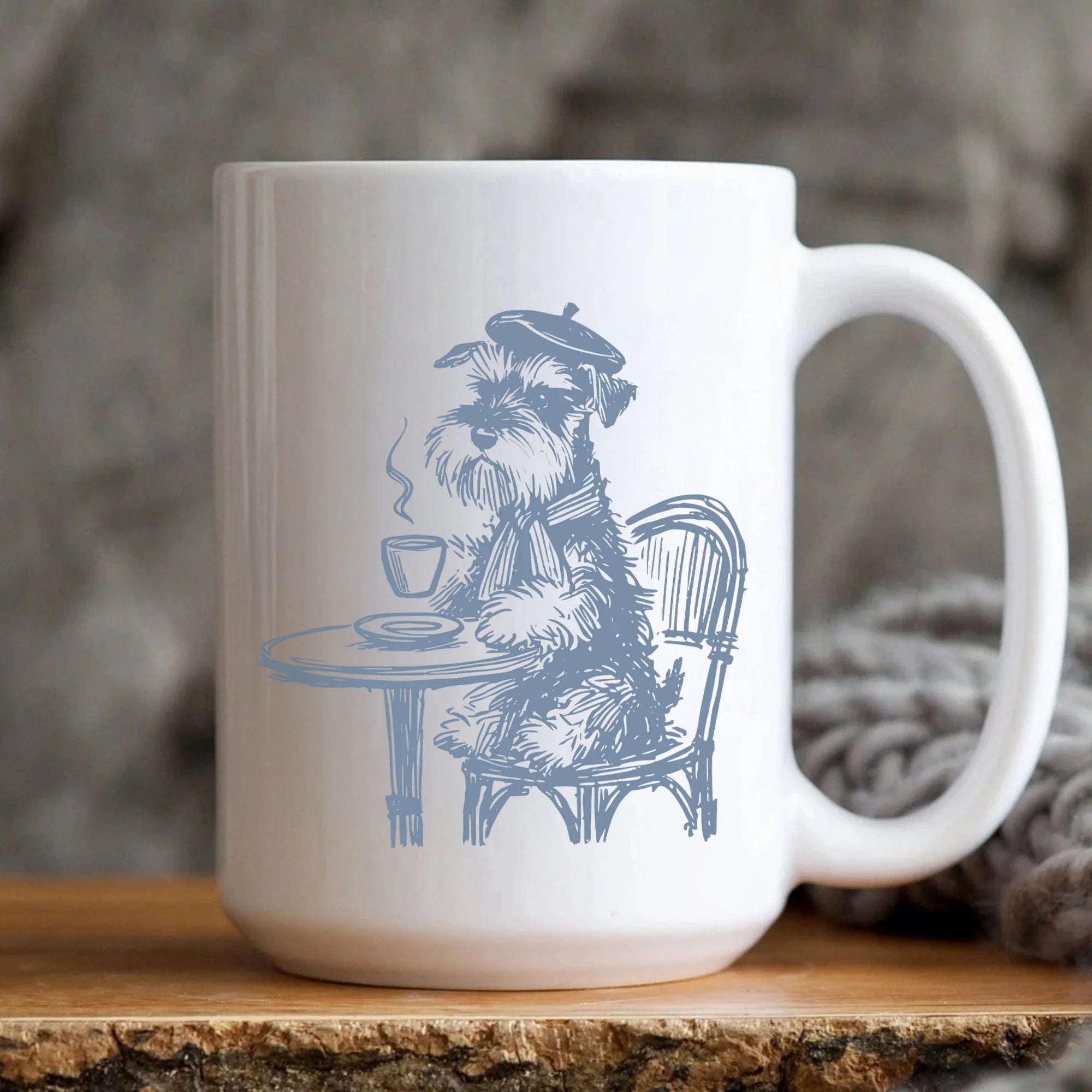 Schnauzer Mug, Schnauzer Gift, Schnauzer Paris, Schnauzer France Mug, Pet Mug, Schnauzer Mom, Schnauzer Dad, Schnauzer Coffee Schnauzer Cafe