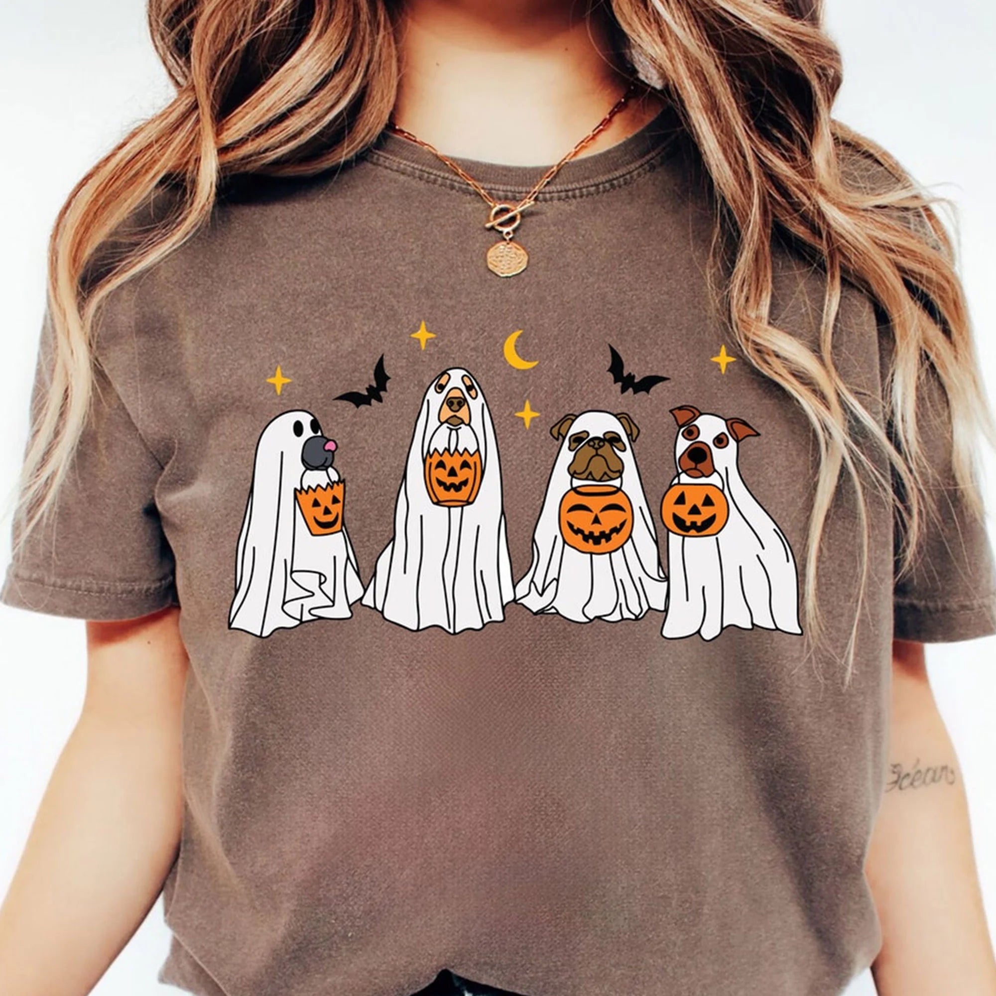 Comfort Colors Halloween T-Shirt, Сute Ghost Dog, Halloween Shirt, Ghost T-shirt, Dog Lovers T-Shirt, Halloween Dog T-shirt, Spooky Season