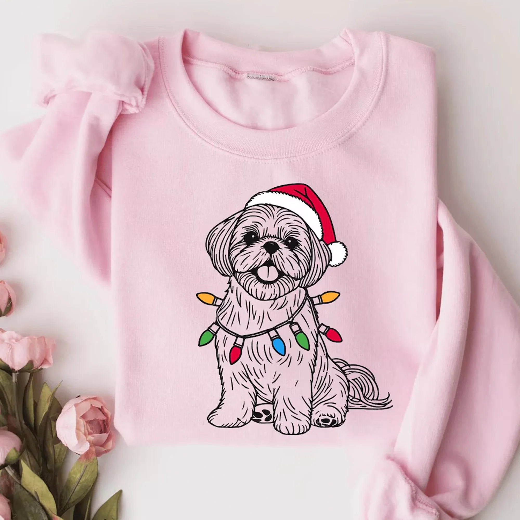 Festive Shih Tzu Christmas Sweatshirt | Xmas Shih Tzu Sweater | Christmas Shih Tzu | Shih Tzu Lover Gift | Holiday Dog Sweater | Xmas Gifts