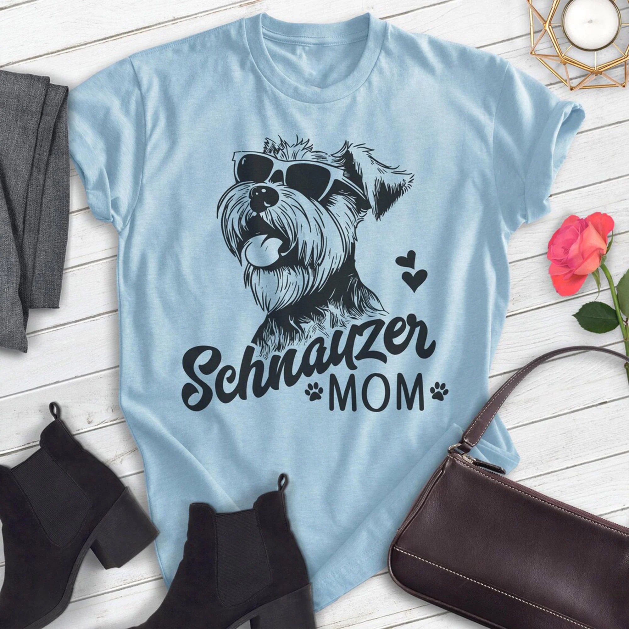 Schnauzer Mom, Unisex Women's T-Shirt, Mini Schnauzer, Schnauzer Owner, Funny Dog Mom Gift