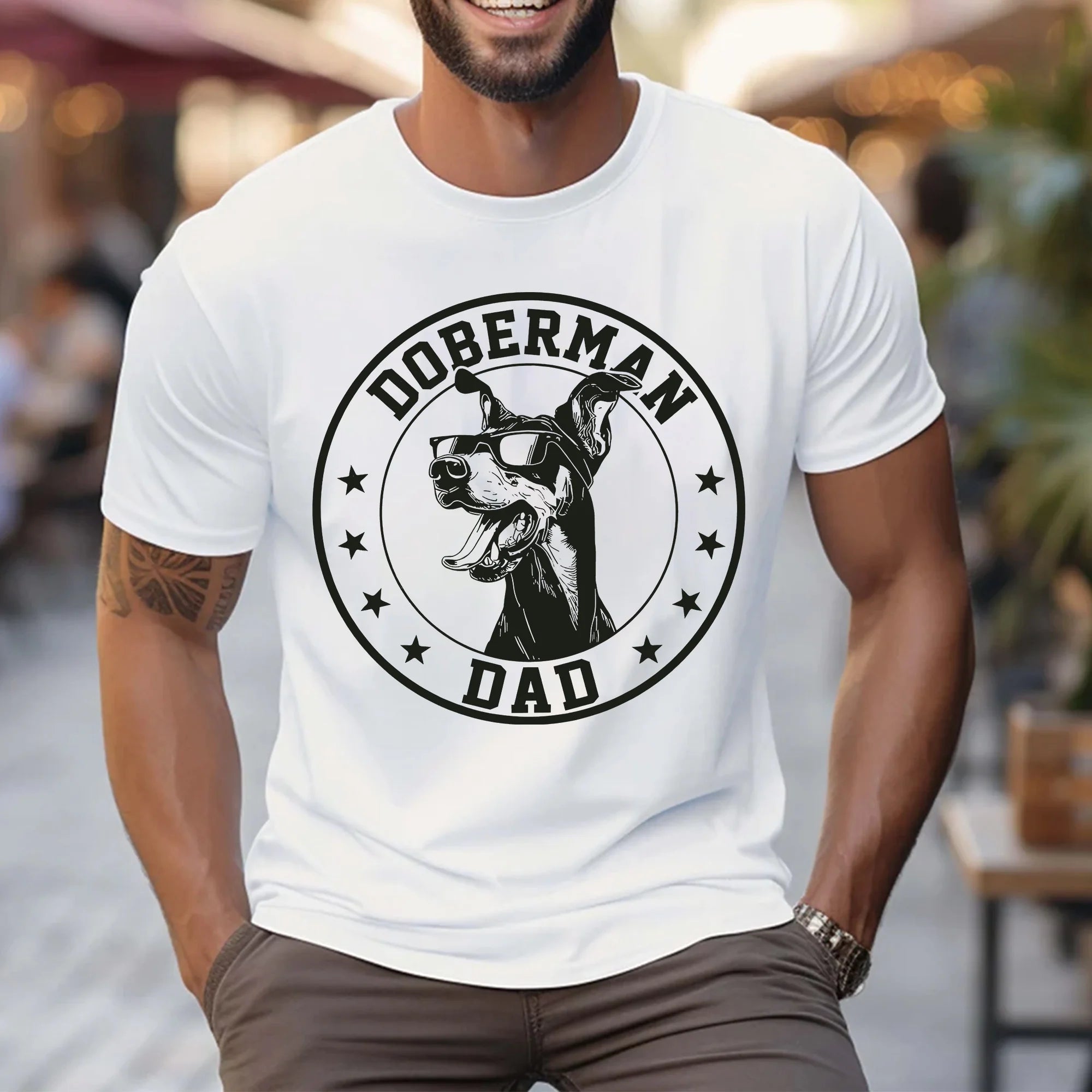 Doberman Dad T-shirt, Unisex Men's Shirt, Doberman Pinscher Owner, Best Dog Dad Gift