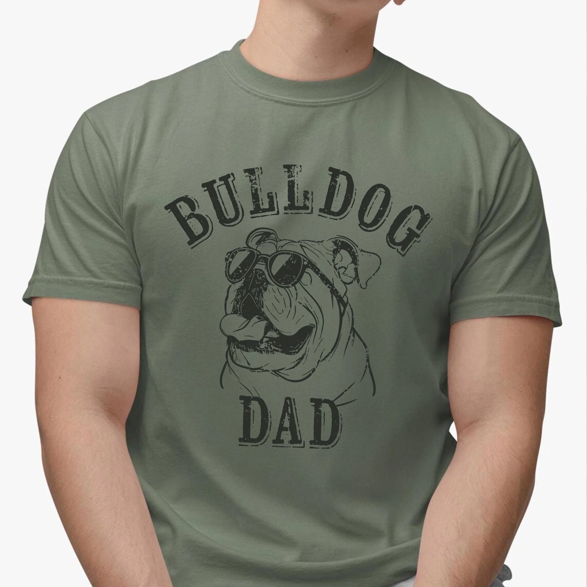 English Bullog Dad T-shirt, Unisex Men's Shirt, English Bulldog Owner, Cool Dog Dad Gift