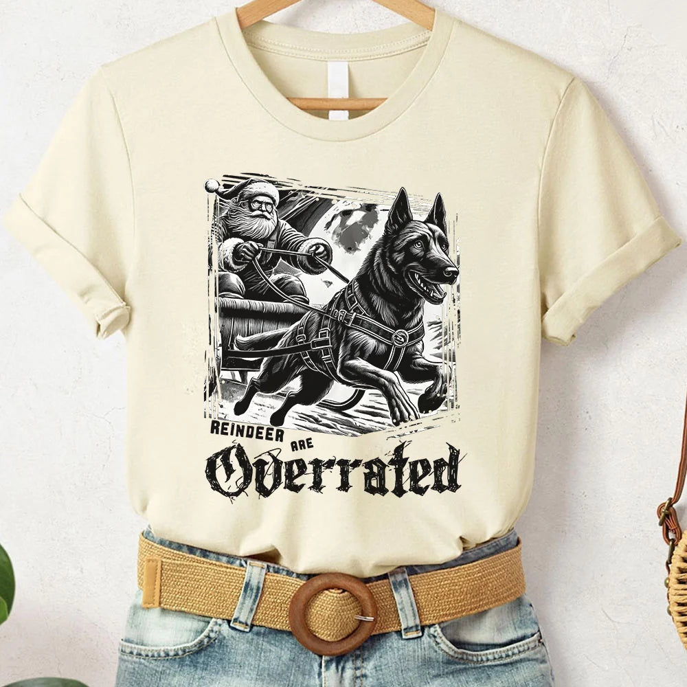 Belgian Malinois Christmas Sweatshirt for K9 Lovers, Reindeer are Overrated, Malinois Hoodie, Police Dog Christmas Shirt, Malinois Gifts