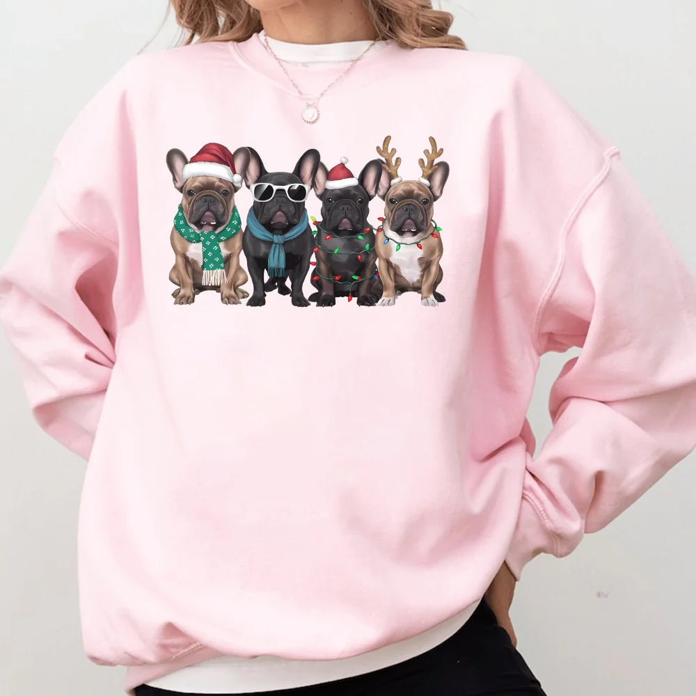French Bulldog Sweatshirt, Xmas Dog Mom Shirts, Dog Lover Gifts, Xmas Holiday Sweater, Christmas French Bulldog Shirt, Christmas Crewneck