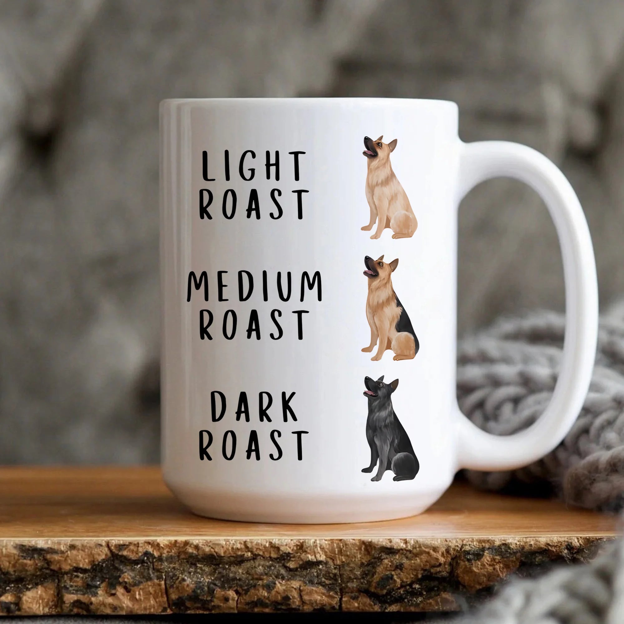German Shepherd Dog Breed Coffee Mug Ceramic Dog Lover Gift for Dog Mom Coffee Roast Cup GSD Lover Coffee Mug for German Shepherd Dad Parent