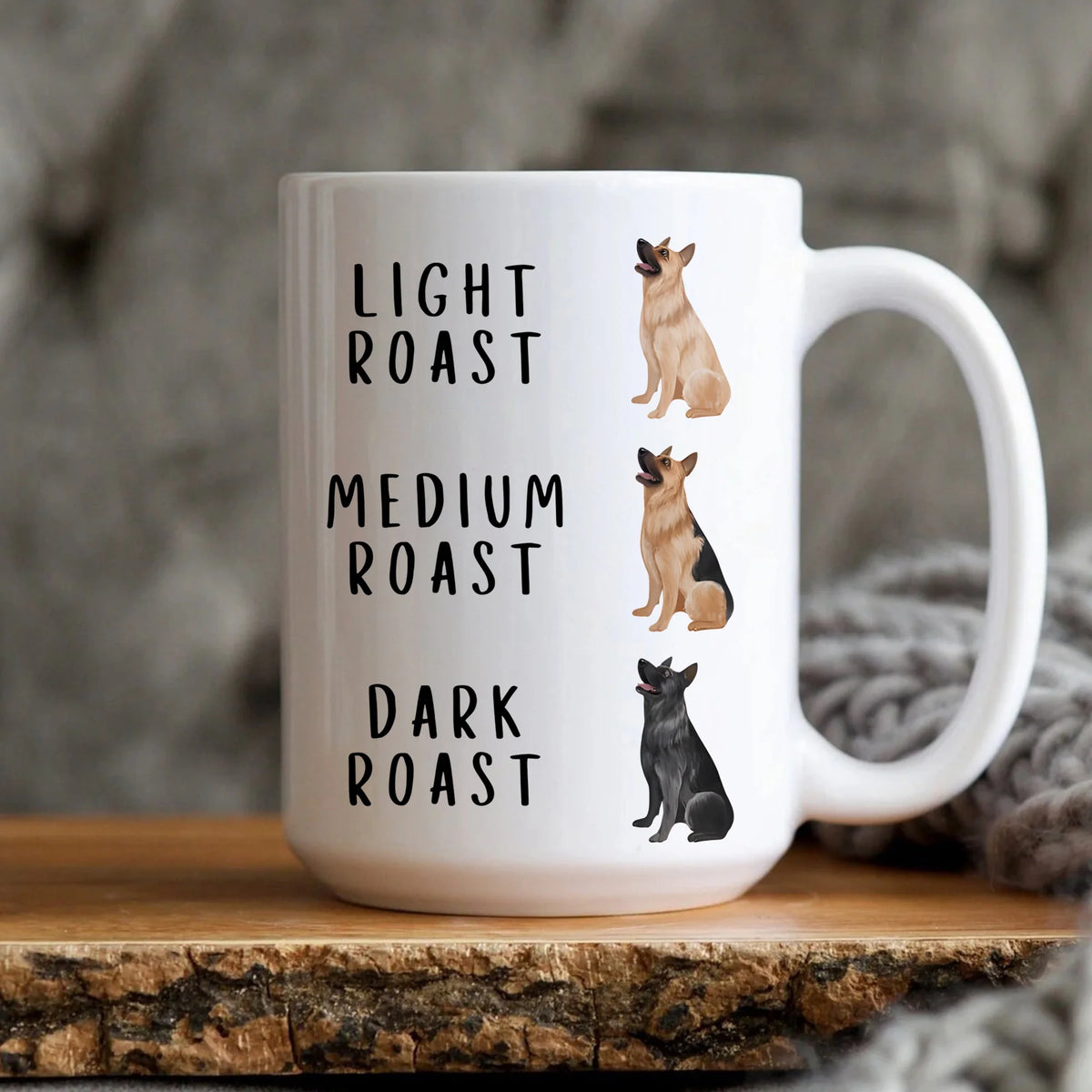 German Shepherd Dog Breed Coffee Mug Ceramic Dog Lover Gift for Dog Mom Coffee Roast Cup GSD Lover Coffee Mug for German Shepherd Dad Parent