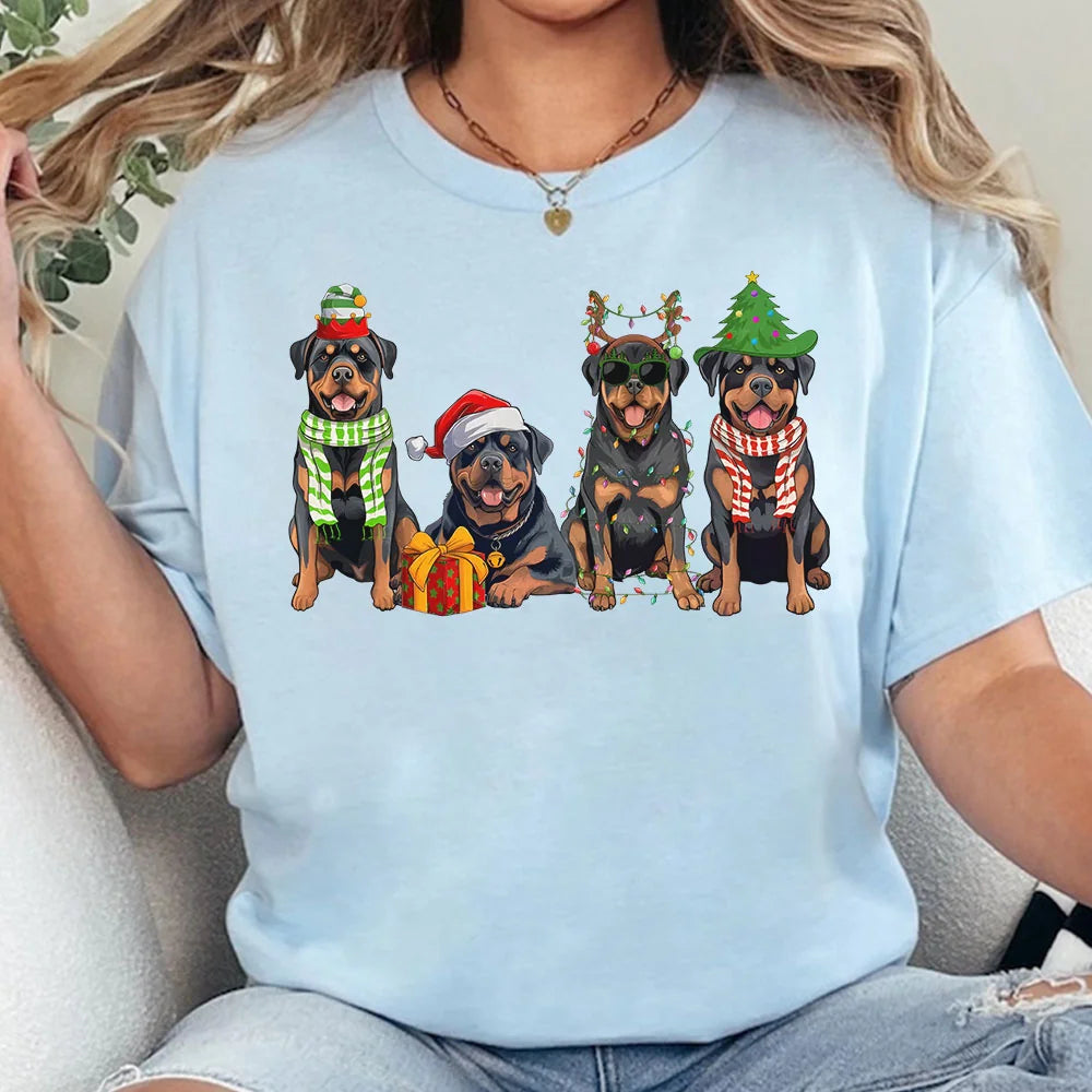 Rottweiler Christmas Sweatshirt, Christmas Dog T-Shirt, Rottweiler Shirt,Rottweiler Mom Shirt,Dog Lover Shirt,Rottweiler Lover Shirt,Xmas gift