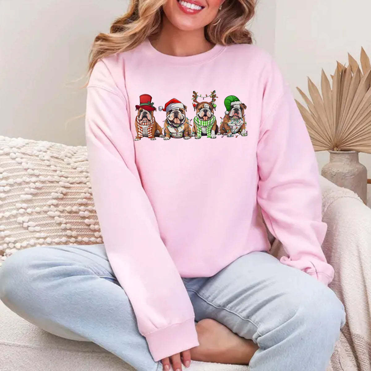 English Bulldog Sweatshirt, Dog Lover Gift, Holiday Sweaters, Christmas English Bulldog Shirt, Christmas Crewneck, Dog Mom Shirt, Xmas Shirt