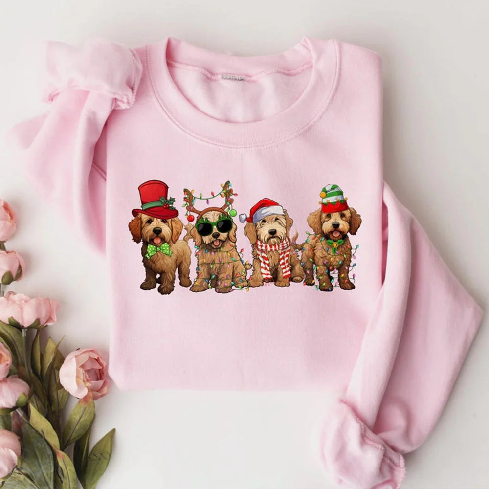 Goldendoodle Christmas Sweatshirt, Christmas Dog Shirt, Goldendoodle Shirt