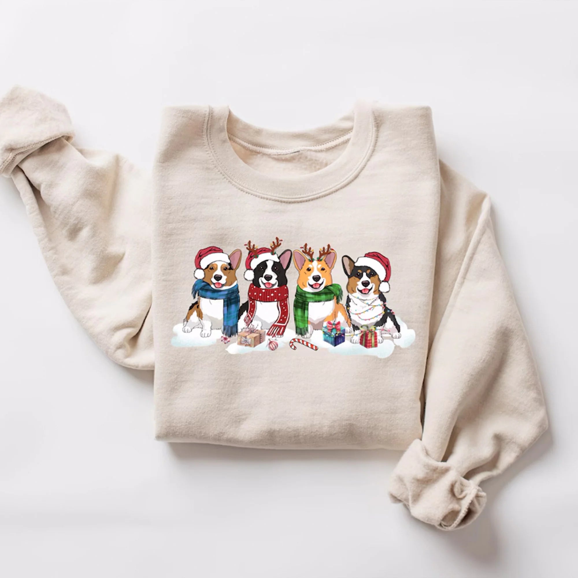 Christmas Corgi Dog Sweatshirt, Dog Owner Christmas Gift, Corgi Christmas Shirt, corgi mom shirt