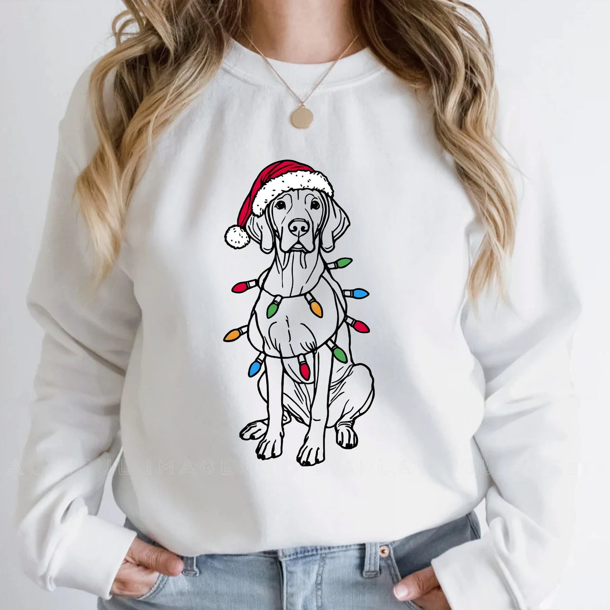 Vizsla Christmas Sweatshirt | Santa Vizsla Dog Sweater | Christmas Vizsla | Vizsla Lover Gift | Holiday Dog Sweater | Xmas Vizsla Sweatshirt