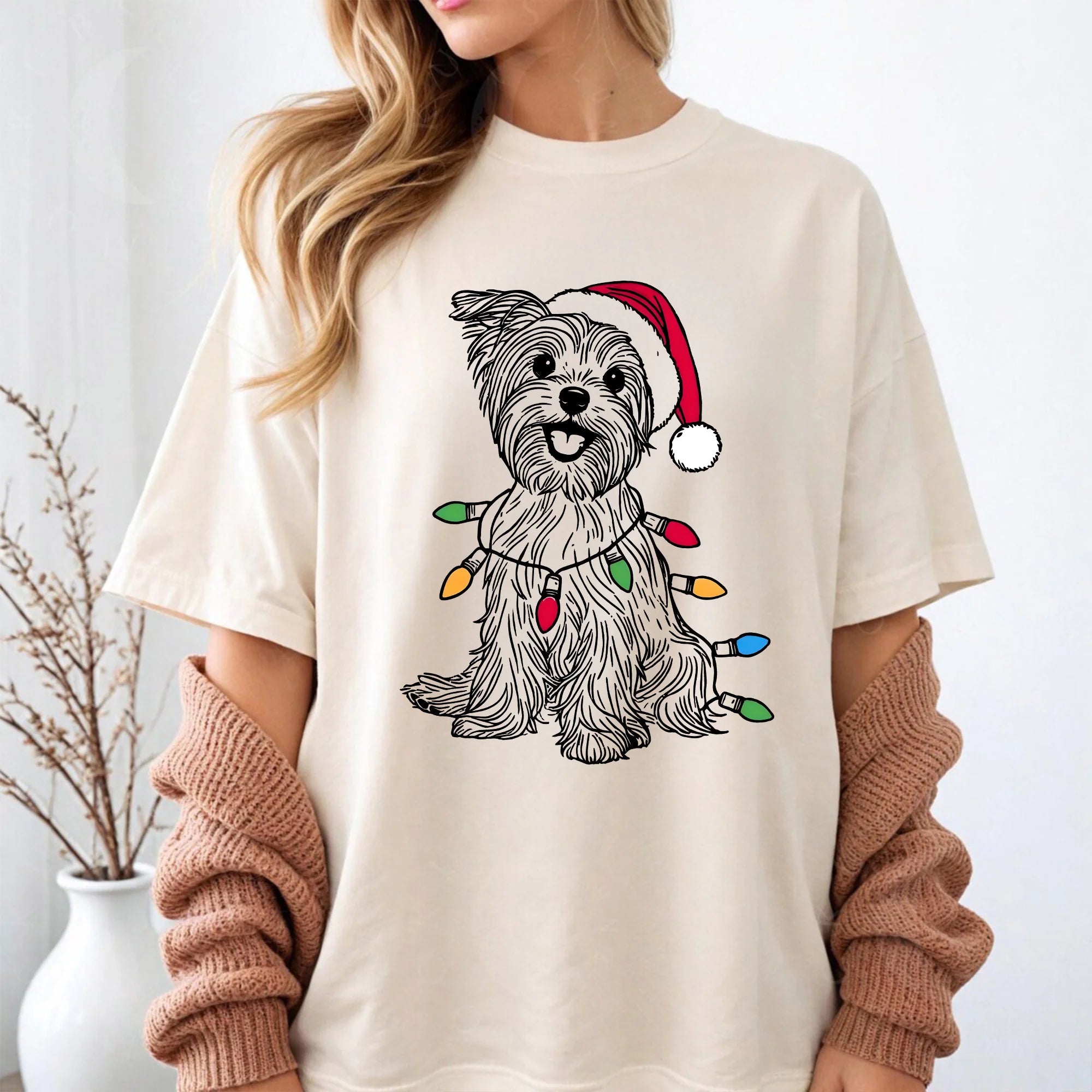Christmas Yorkshire Terrier Tee | Xmas Yorkie T-Shirt | Yorkie Lover Tee | Yorkshire Terrier Lover | Cute Yorkie Shirt | Yorkie Xmas Gifts