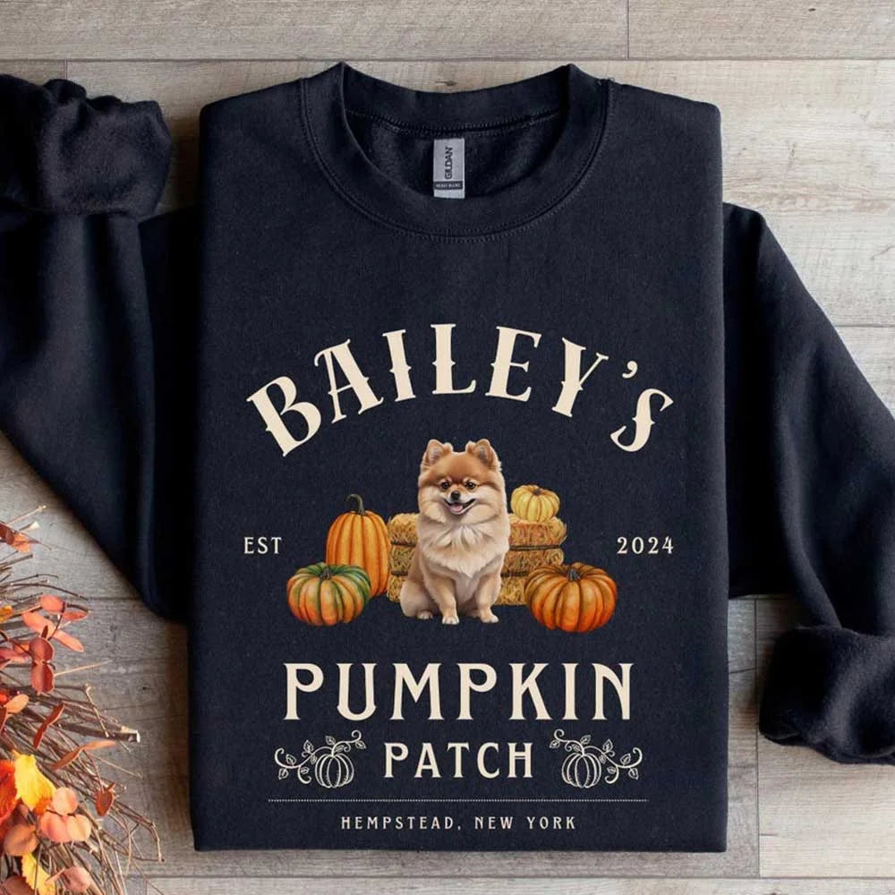 Personalized Pomeranian Sweatshirt, Fall Pomeranian Shirt, Gift for Pomeranian Owner, Fall Dog Shirt, Custom Dog Sweater for Thanksgiving