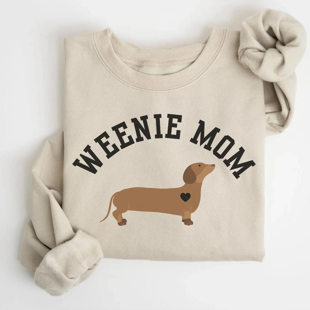 Dachshund Sweatshirt, Weenie Mom Crewneck Sweatshirt, Gift for Dachshund Lovers , Funny Dachshund Owner Gift, Wiener Dog Mom Sweatshirt