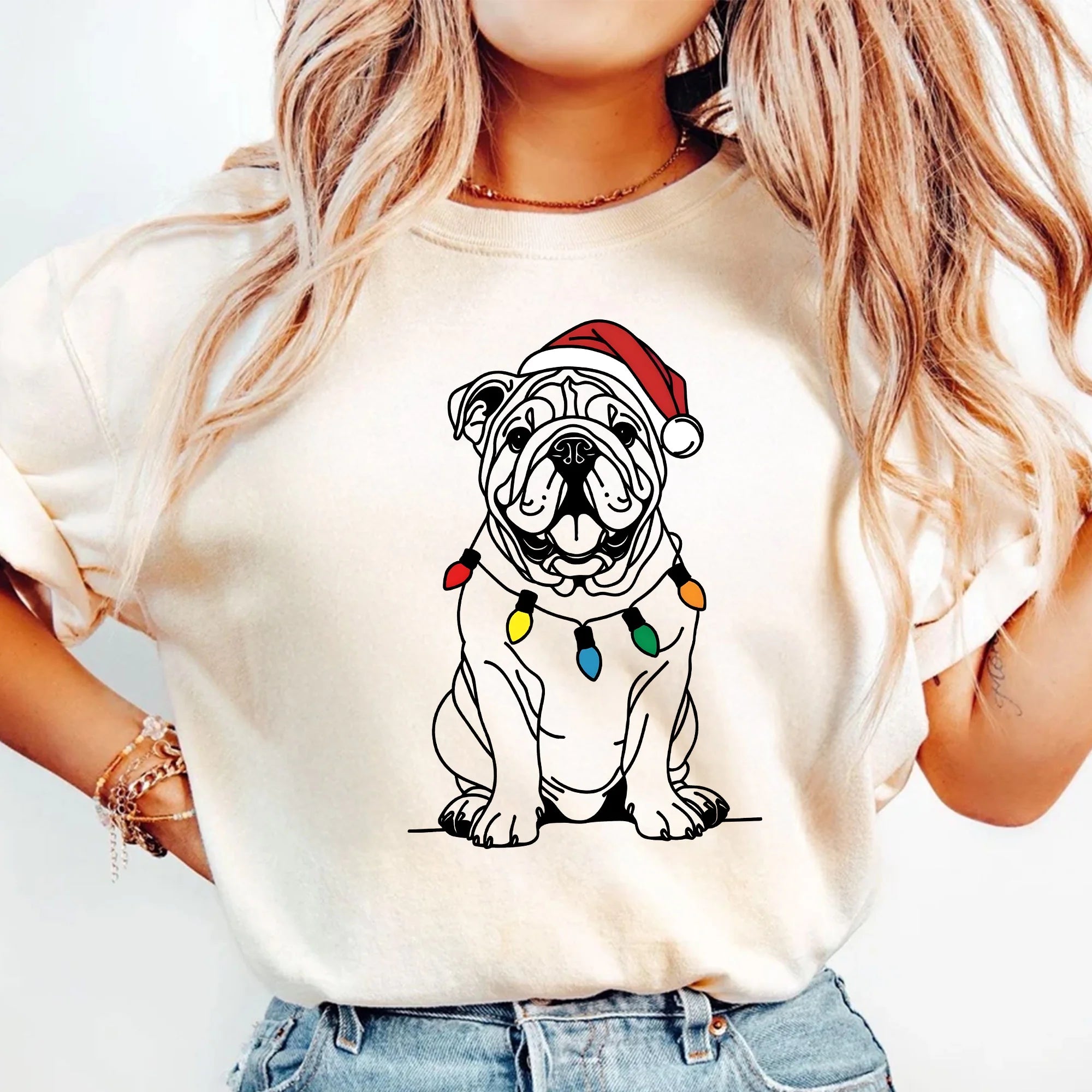 English Bulldog Christmas Shirt | Holiday English Bulldog Tee | Festive Bulldog Lover Gift | Christmas Bulldog Shirt | Xmas Bulldog T-Shirt