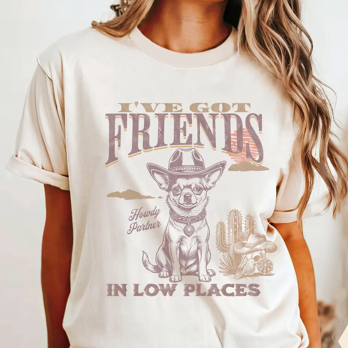 Chihuahua Mom T-Shirt, Chihuahua Shirt, Chihuahua Dad Shirt, Chihuahua Gift For Men, Chihuahua Lover Gift, Distressed Cowboy Chihuahua