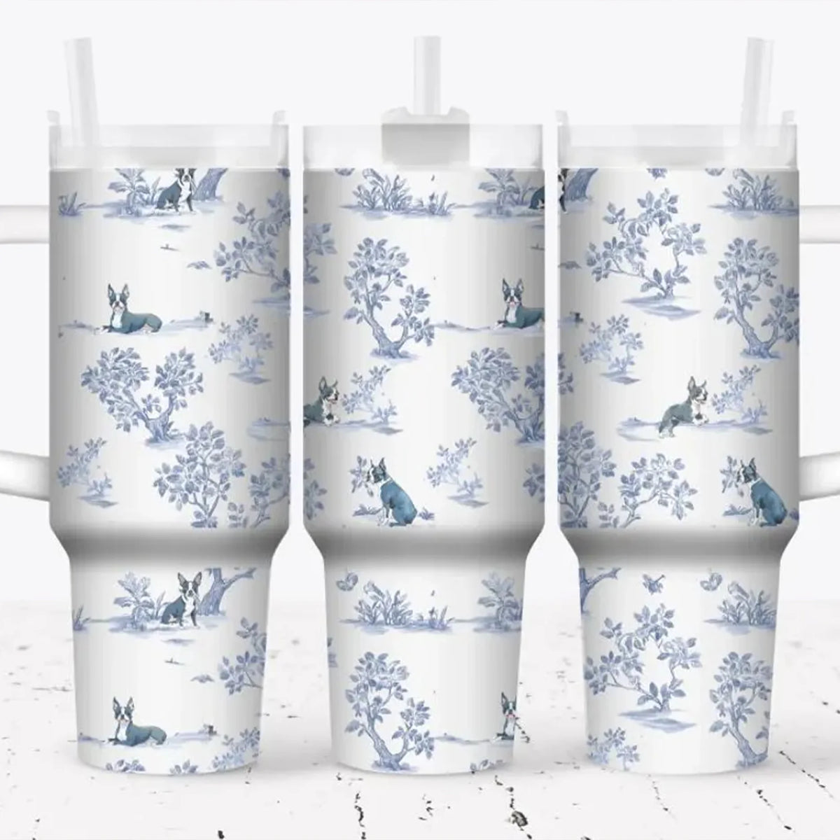 Boston Terrier 40oz Tumbler: Sublimated Dog Lover Cup