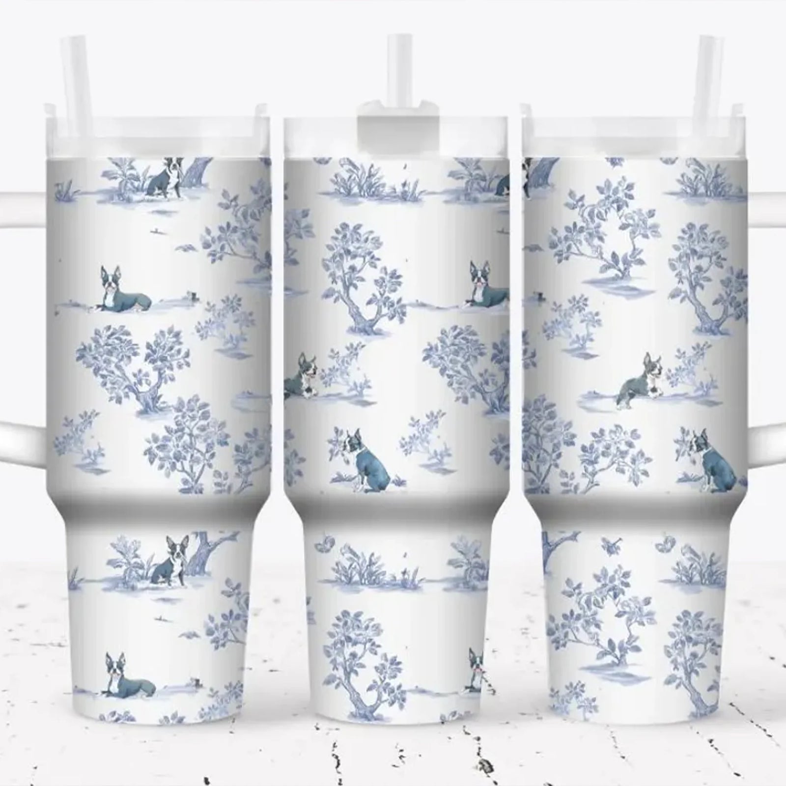 Boston Terrier 40oz Tumbler: Sublimated Dog Lover Cup