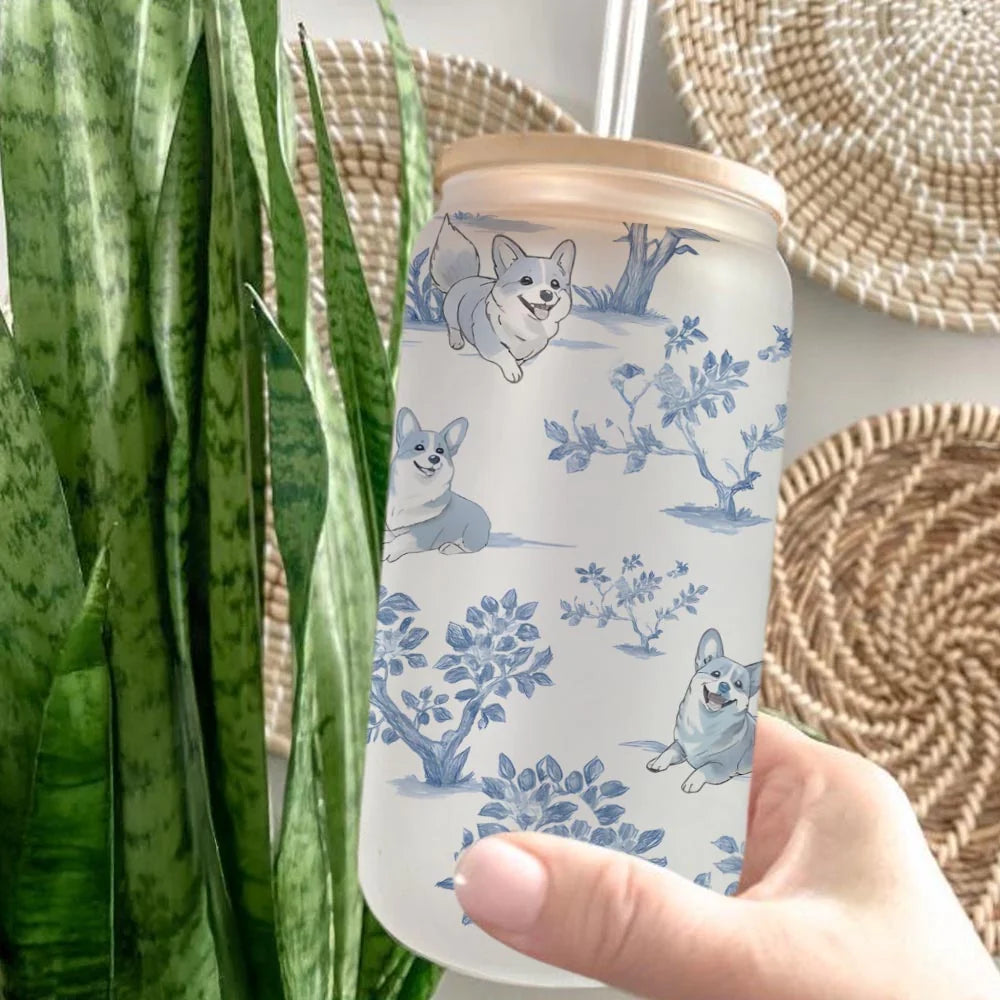 Corgi Lover Iced Coffee Glass: Pembroke Welsh Corgi Mug (16 oz)