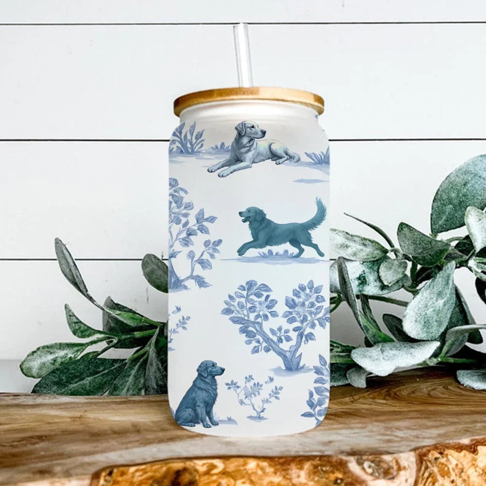 Golden Retriever Mug: Dog Lover Gift, 16 oz Iced Coffee Cup