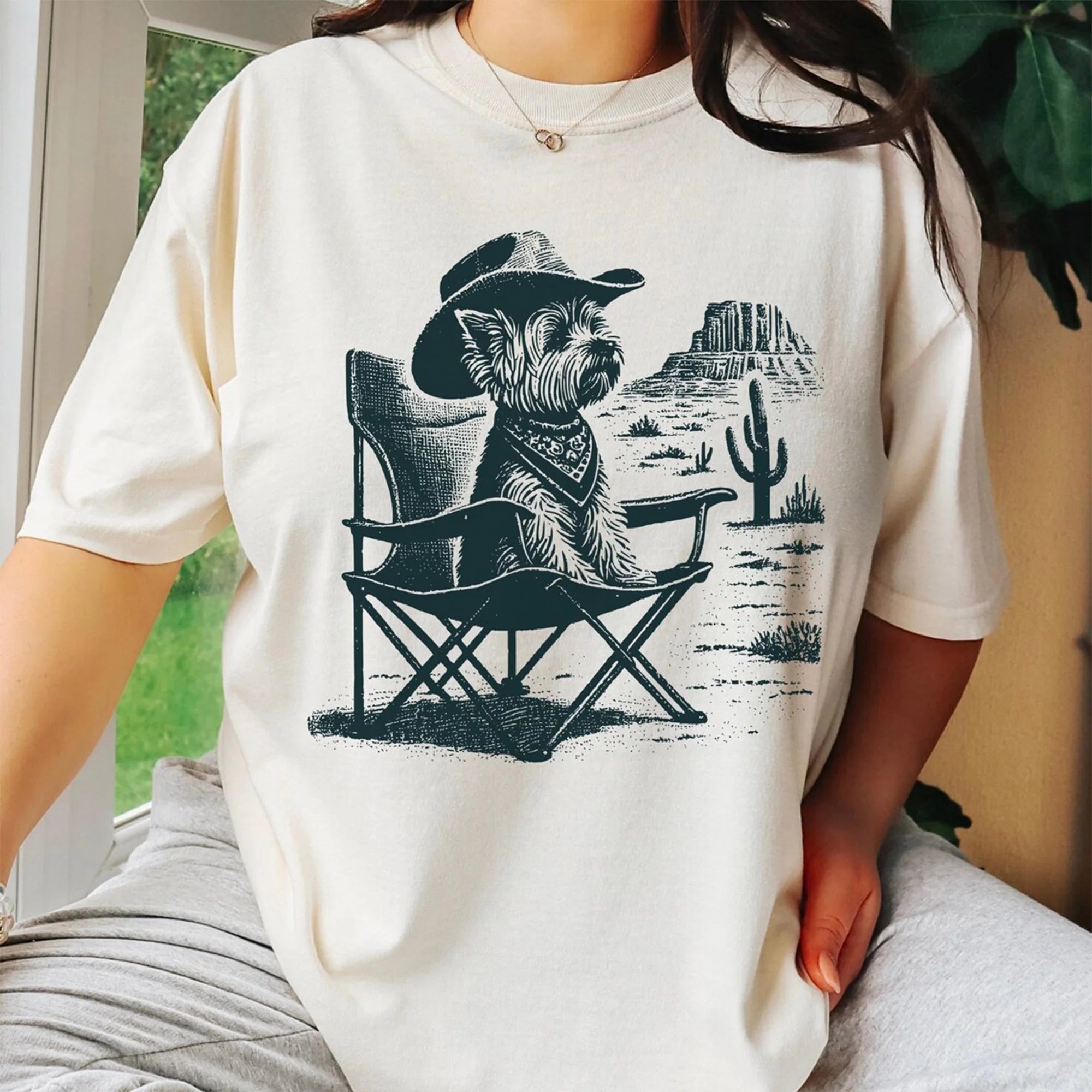 Vintage Yorkie Western Shirt – Cowboy Yorkie Tee