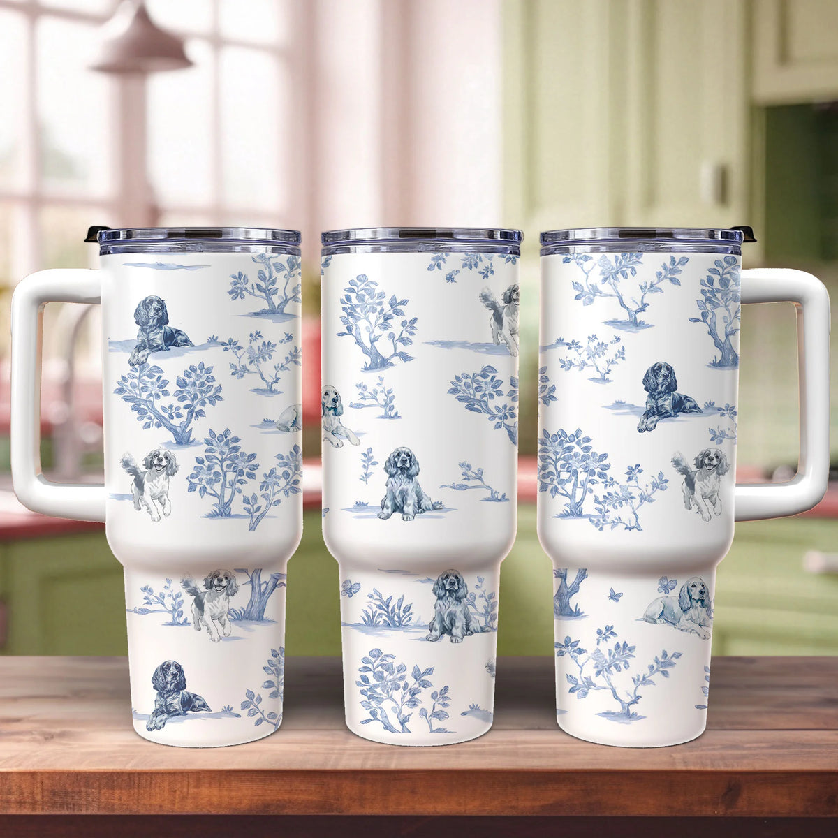 English Cocker Spaniel 40 oz Tumbler: Sublimated Dog Cup
