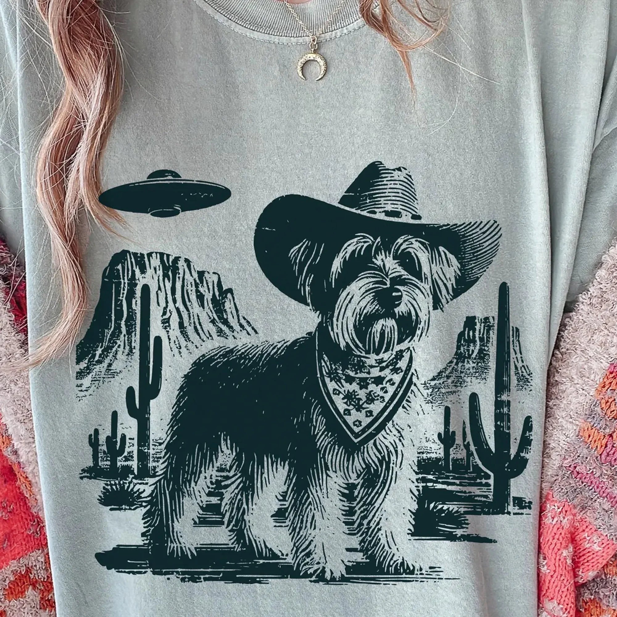 Vintage UFO Havanese Cowboy T-Shirt – Retro Havi Pup Tee