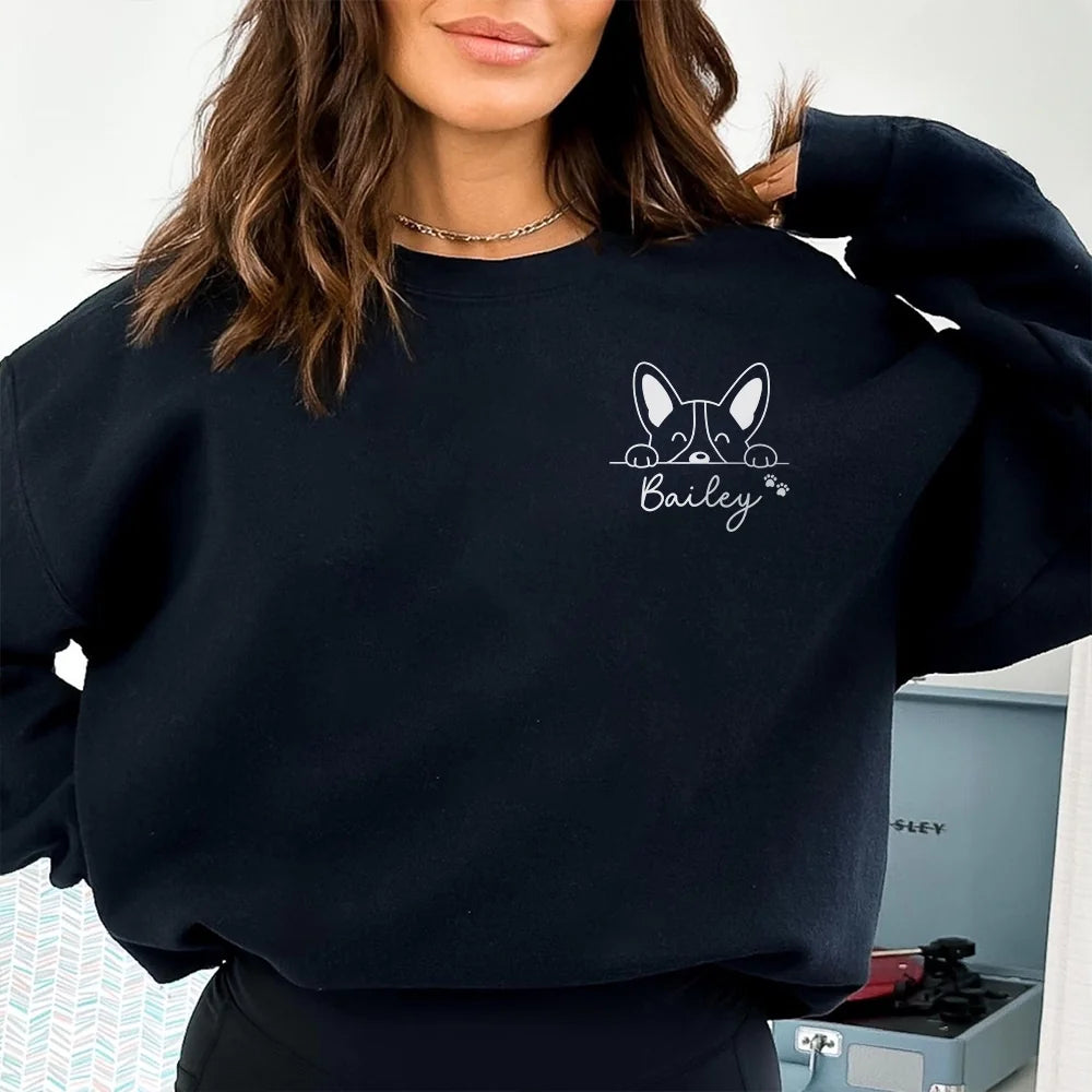 Custom Dog Name Sweatshirt, Personalized Pet Lover