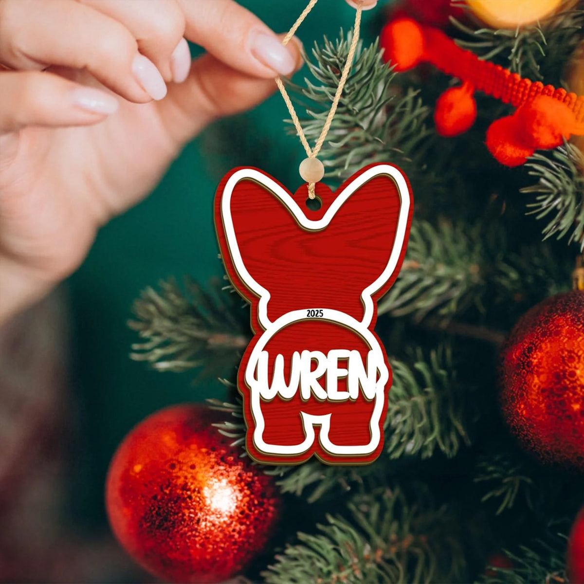 Dog Breed 2025 Ornament, Custom Dog Christmas Ornament