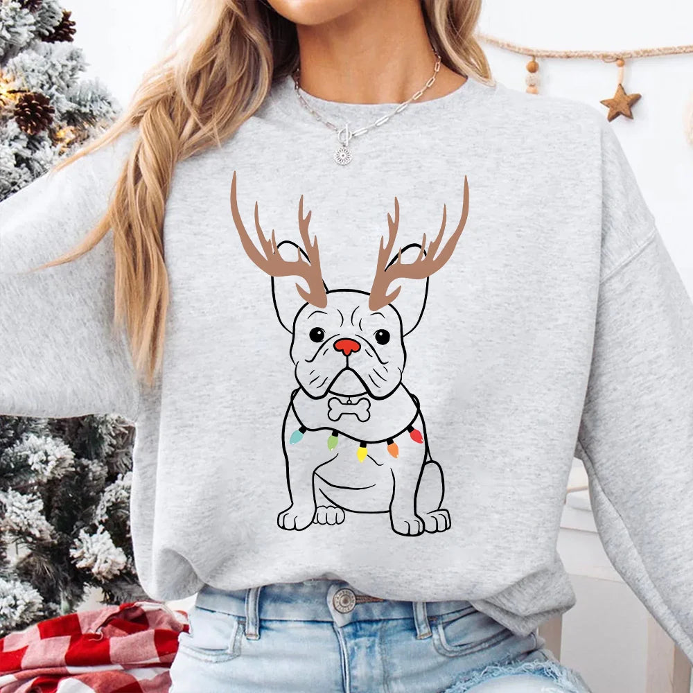 French Bulldog Christmas Sweatshirt, Frenchie Lover Shirt, French Bulldog Sweatshirt