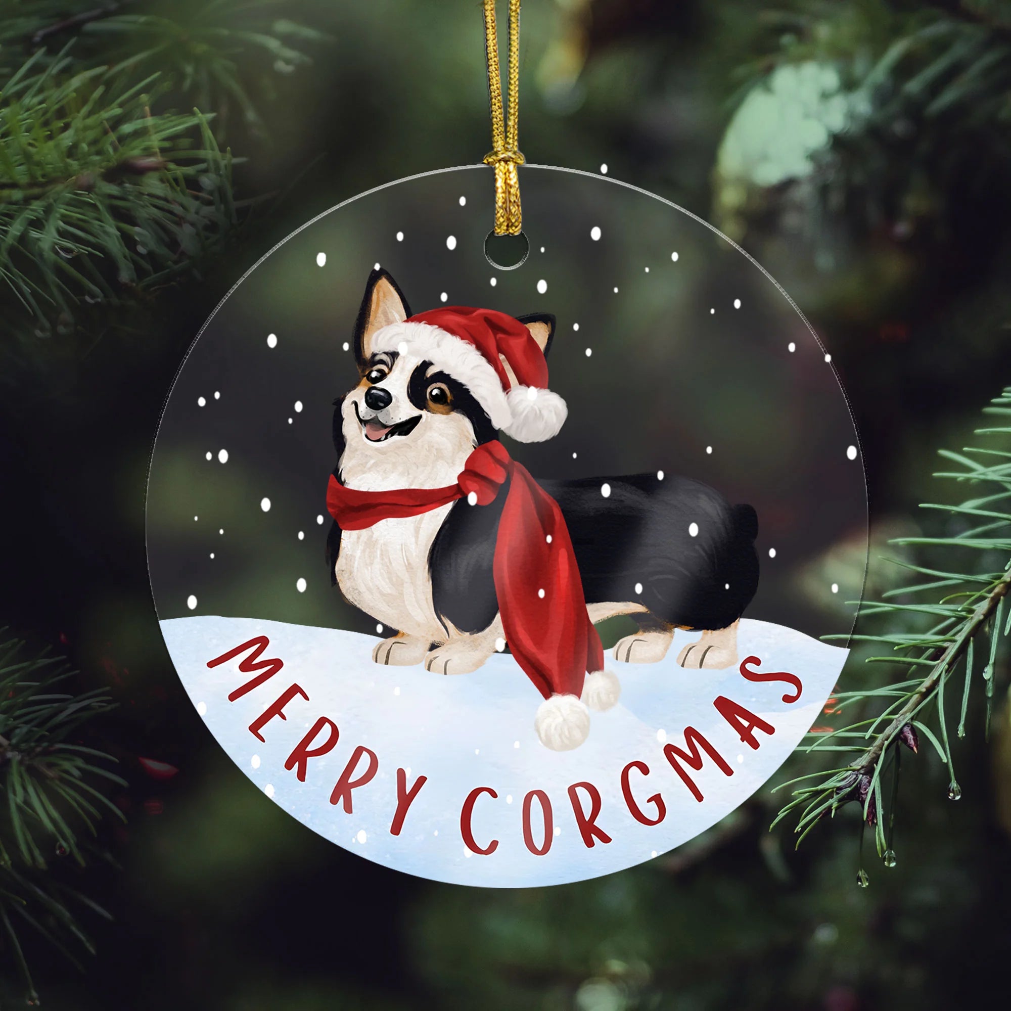 Corgi Christmas Ornament Funny Gift for Corgi Mom Xmas Decor Unique Gift