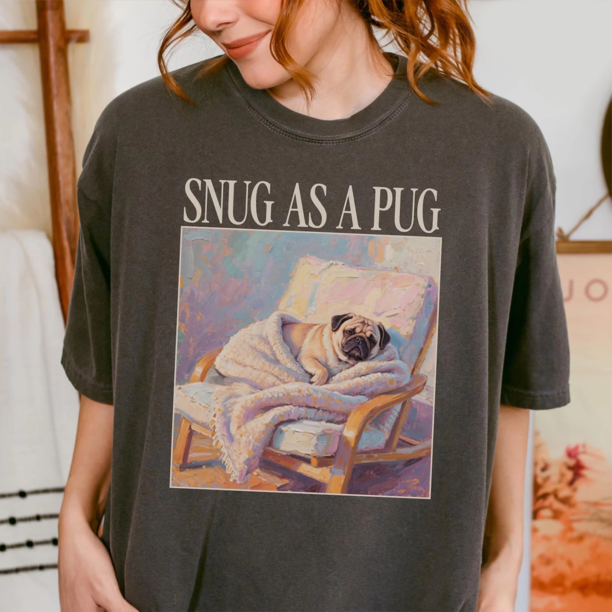 Pug Comfort Colors T-Shirt | Pug Gifts for Dog Mom, Dog Dad