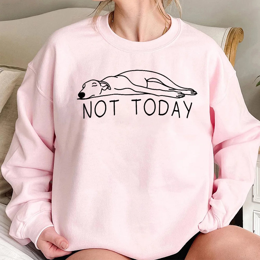 Greyhound Not Today Sweatshirt | Funny Sighthound Sweater
