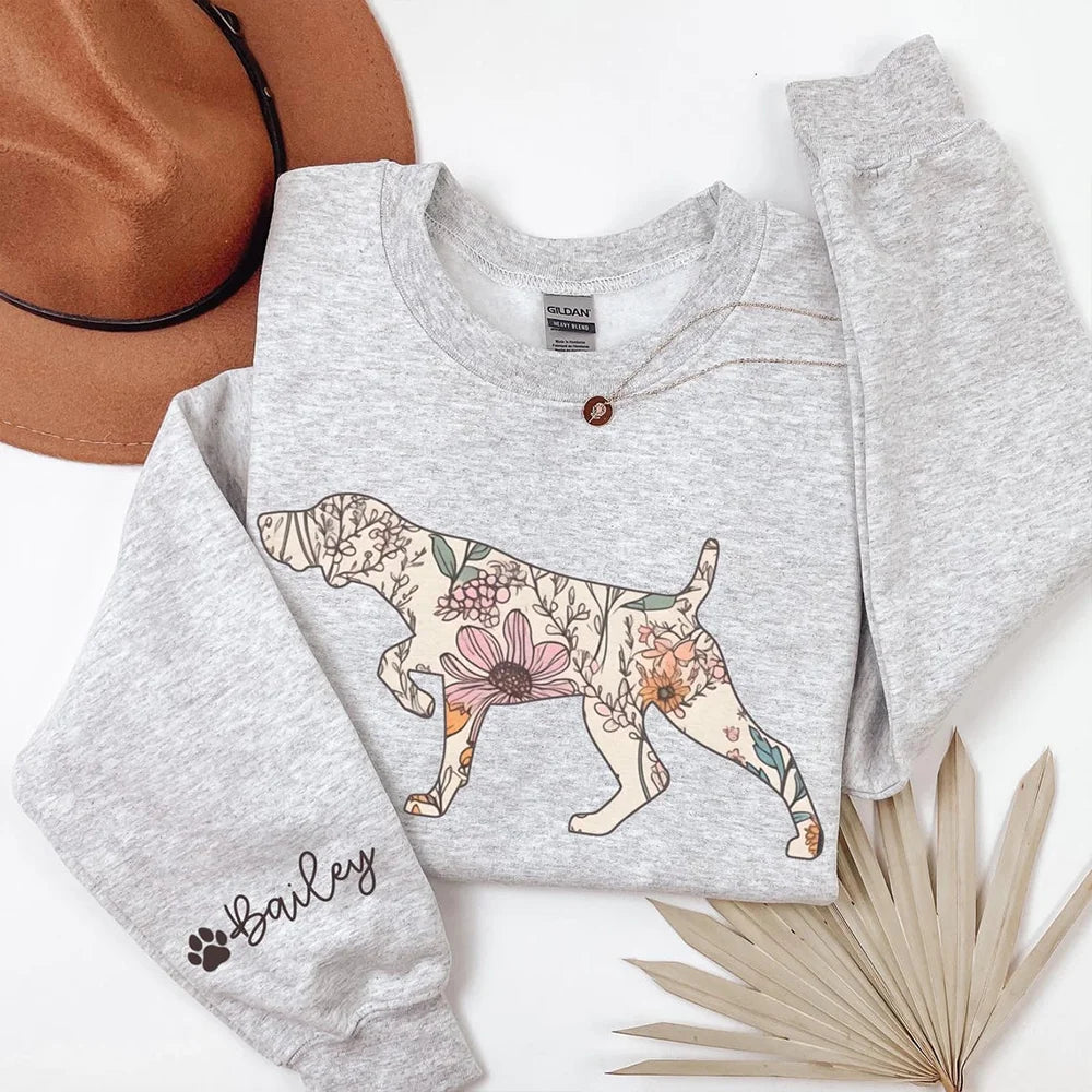 Custom German Shorthaired Pointer Sweatshirt, Personalized Dog Name