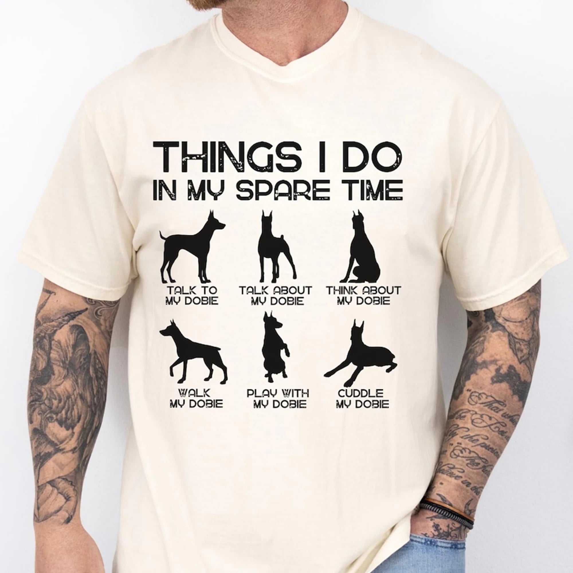 Funny Doberman T-Shirt: Things I Do In My Spare Time, Comfort Colors