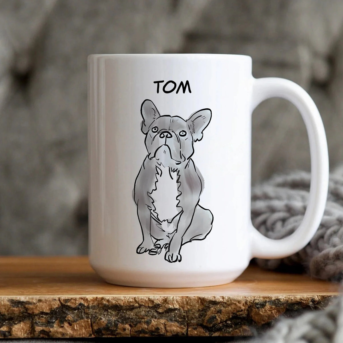 Custom Pet Mug &amp; Custom Pet Portrait Mug – Minimal Line Drawing