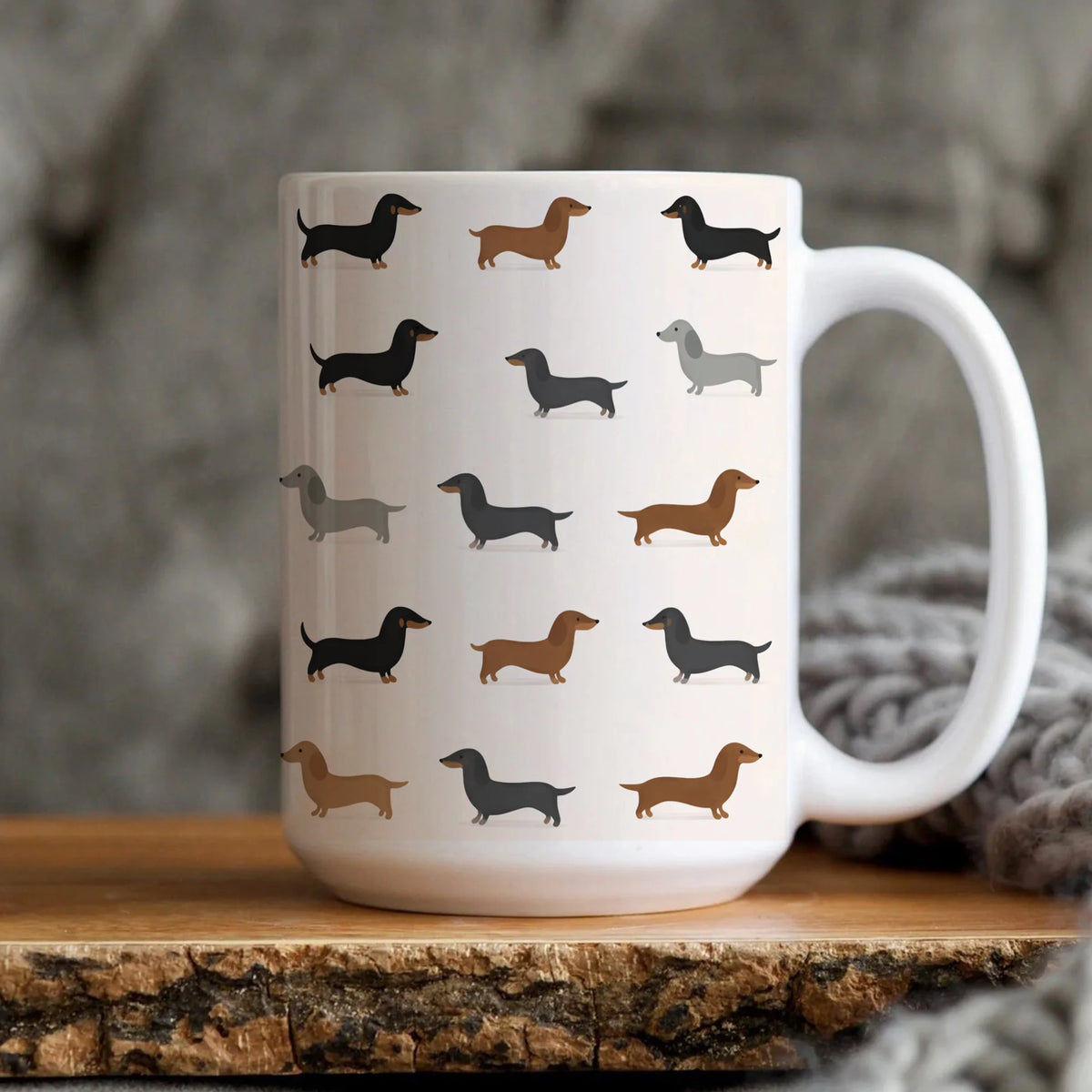 Cute Dachshund Mug: Sausage Weiner Weenie Dog Gifts, Ceramic Doxie