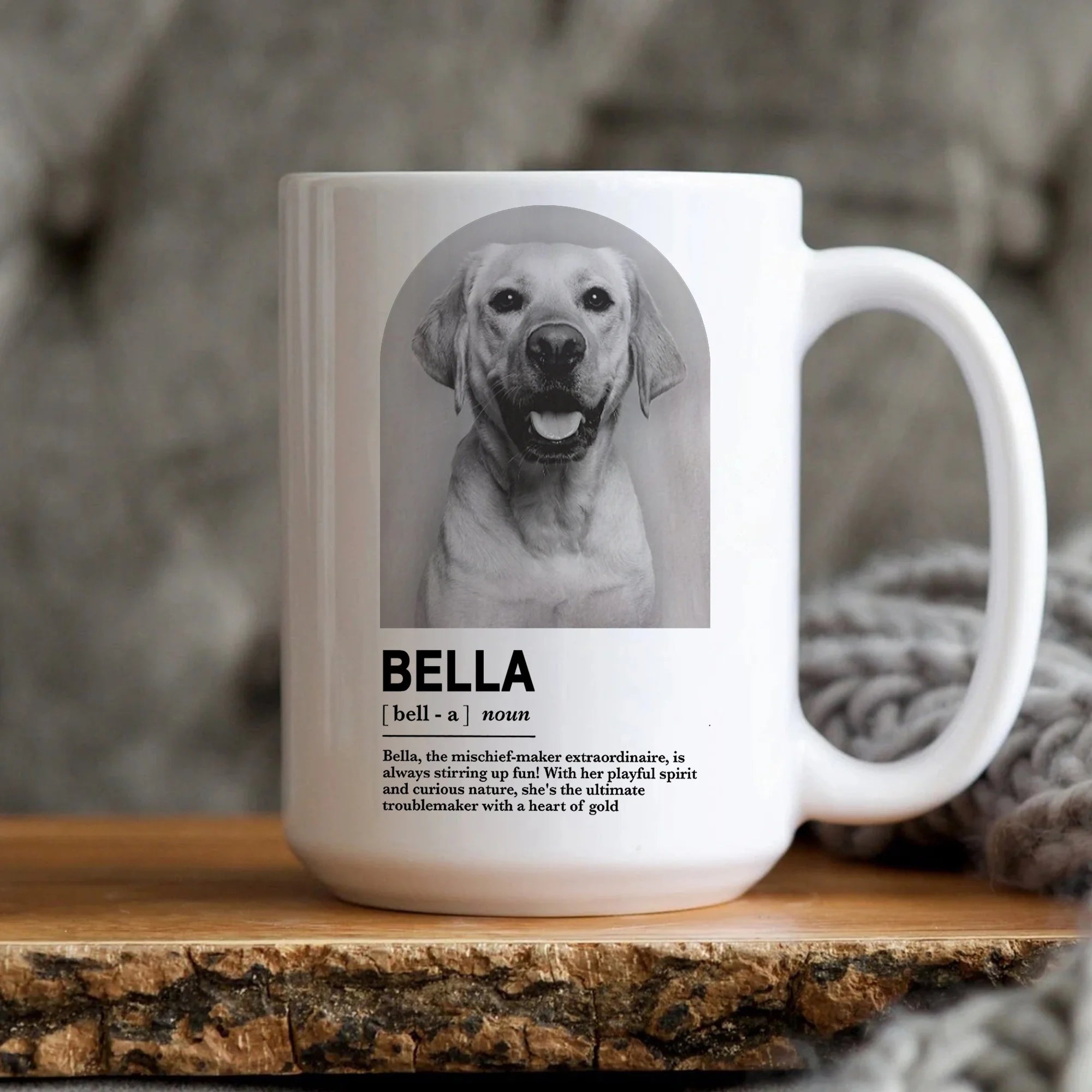 Personalized Custom Pet Portrait Mug – Personalized Dog Photo Coffee Cup