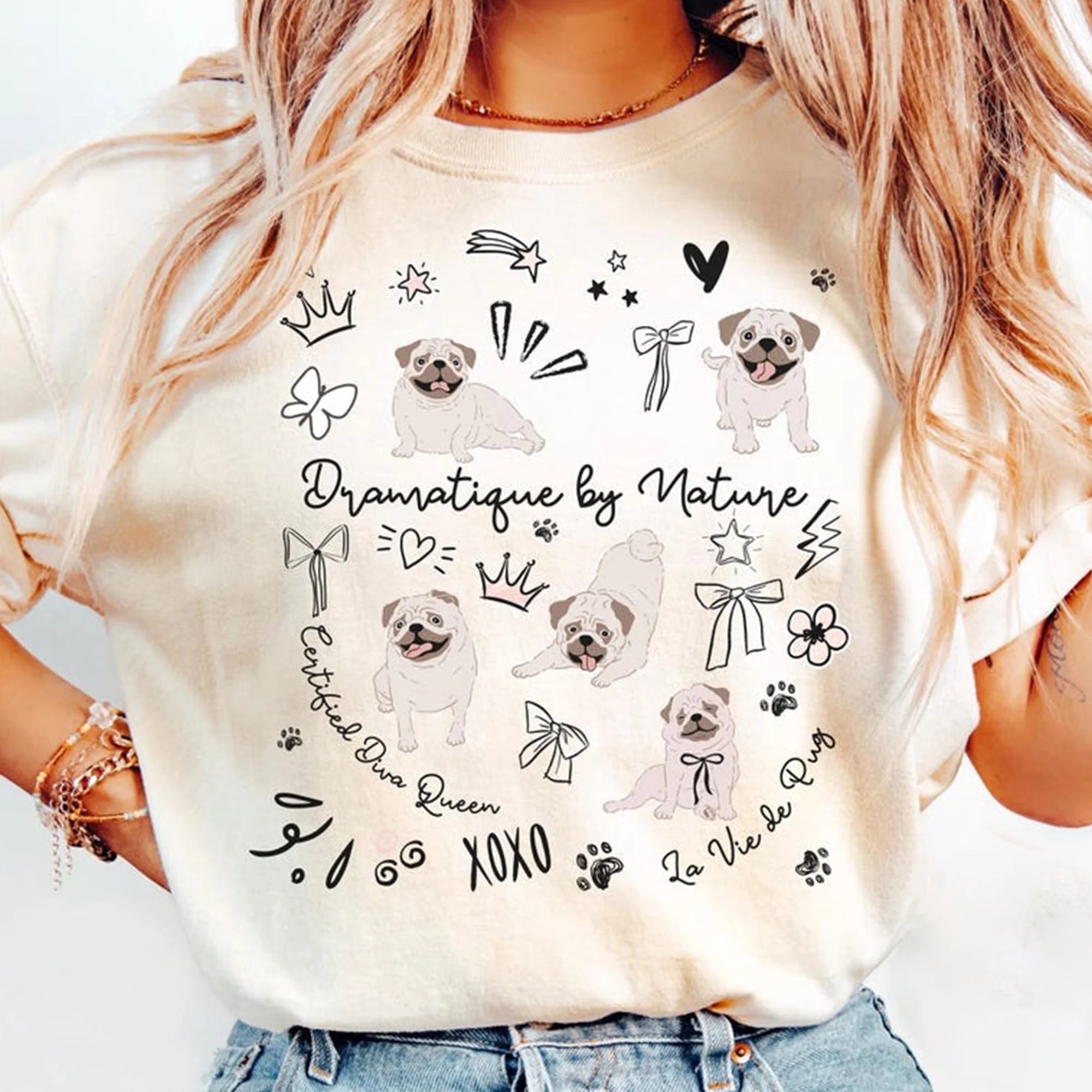 Pug t-shirt for Dog Moms Funny Comfort Colors Tee Pug Lover Gift