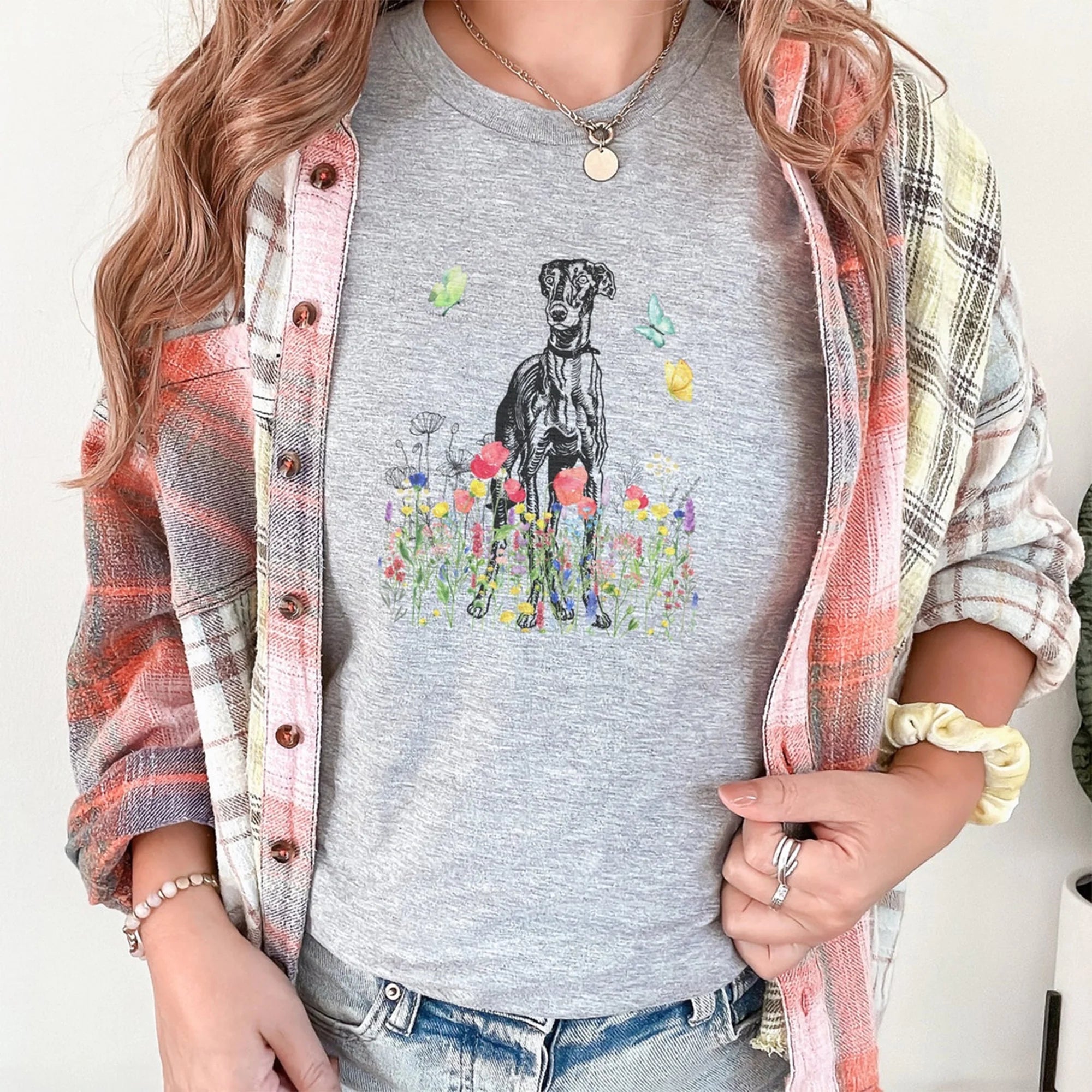 Greyhound Mama t-shirt, Whippet Mom Tee, Boho Dog Lover Gift