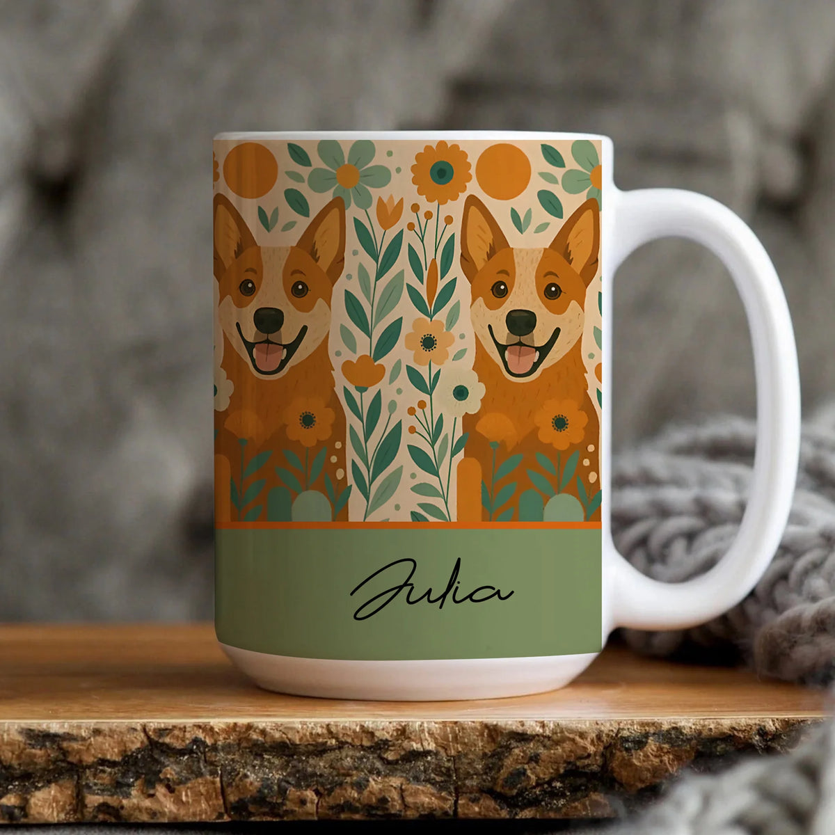 Custom Red Heeler Mug – Colorful Australian Cattle Dog Gift