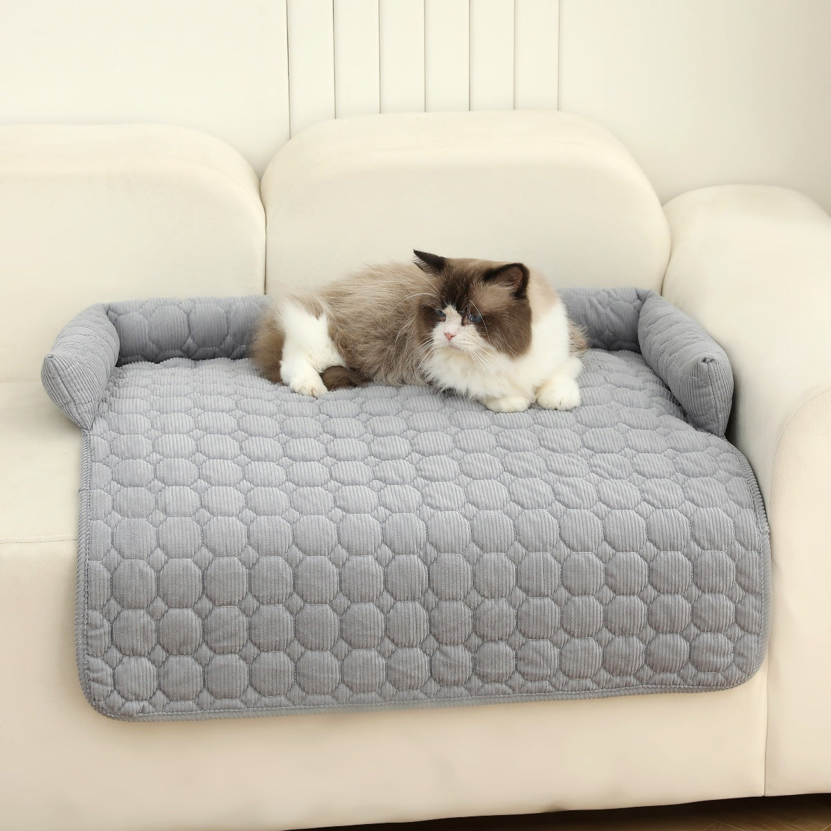 Soft Corduroy Pet Bed Sofa Cover Comfortable Dog & Cat Bed Luxury Pet Mat Couch Protector