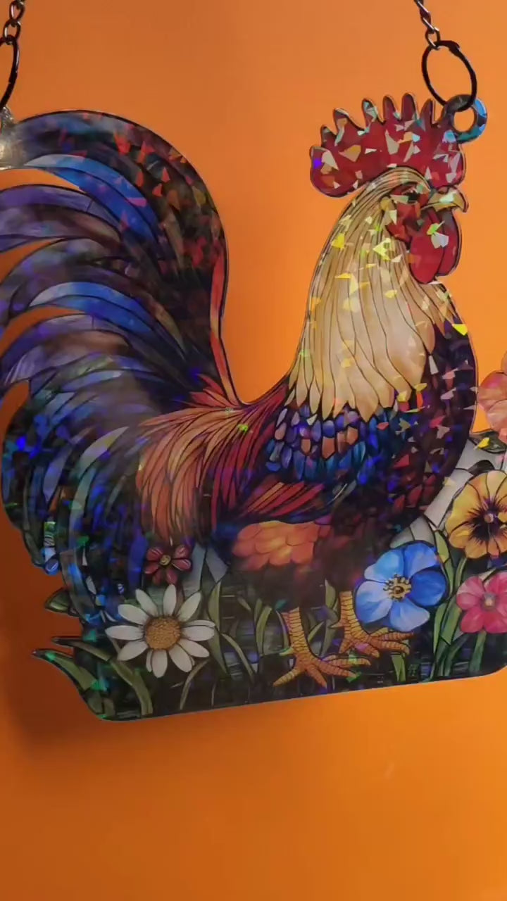 French Bulldog Glass Hologram Acrylic, Colorful Window Suncatcher, Stained Glass Style Dog Decor, Pet Lover Gift, Frenchie Window Ornament